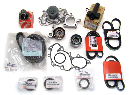 16 Piece 3.4L TIMING BELT KIT WATER PUMP  Genuine & OEM Parts with CRANKBOLT