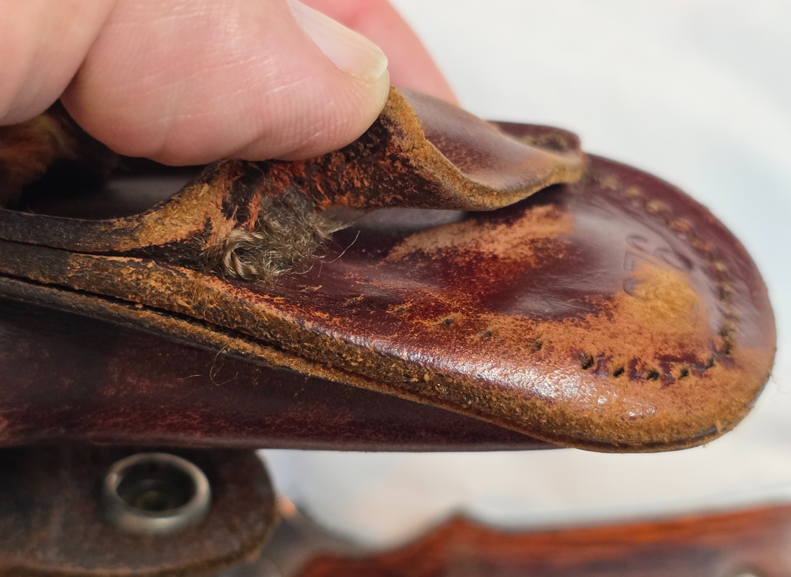 3 7/8" Long Buck Alpha Hunter 277T BOS AT-34 Folding Knife & Sheath, Used