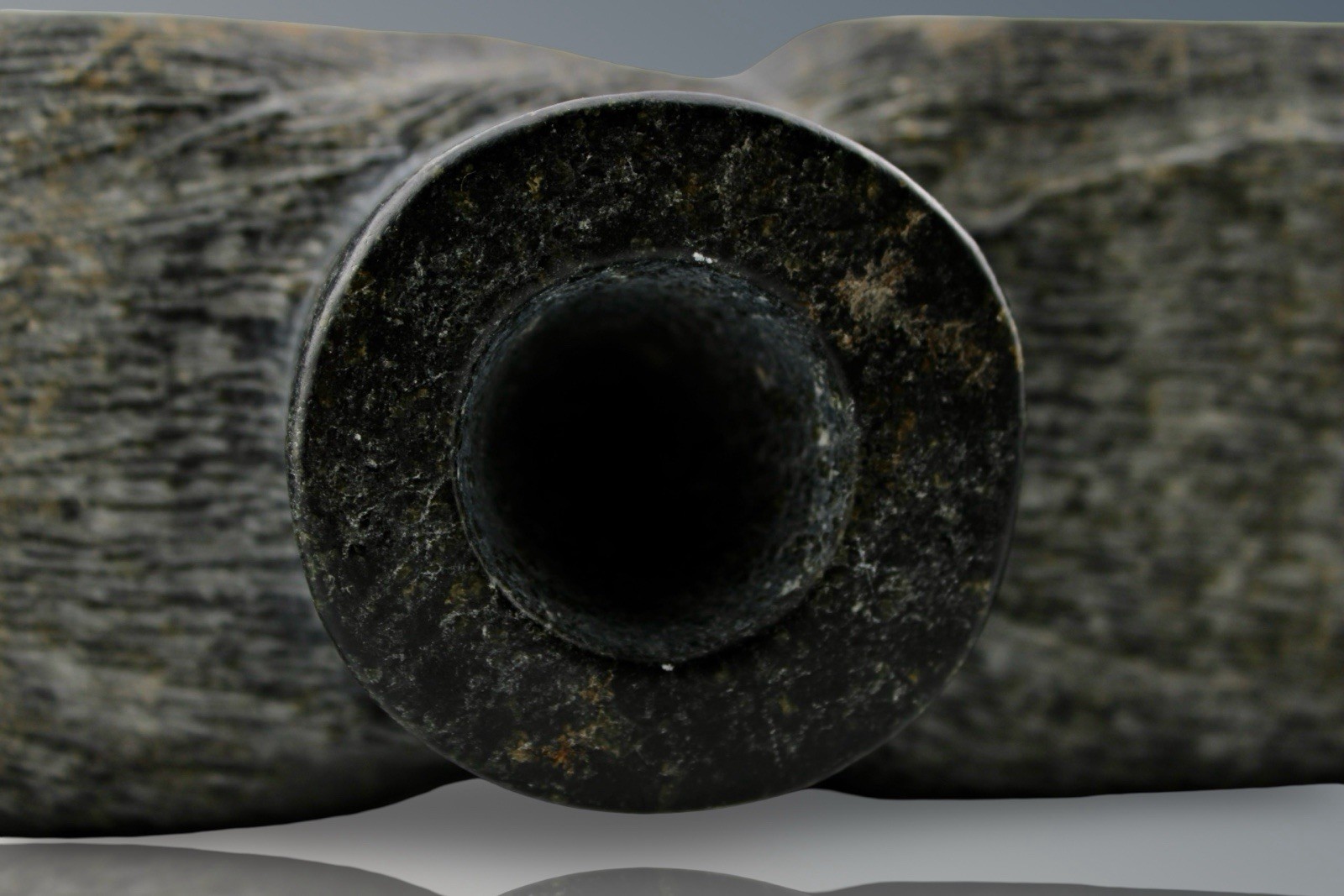 Cherokee Council Bear Effigy Pipe Late 19th Century NC High Rock 13” Long