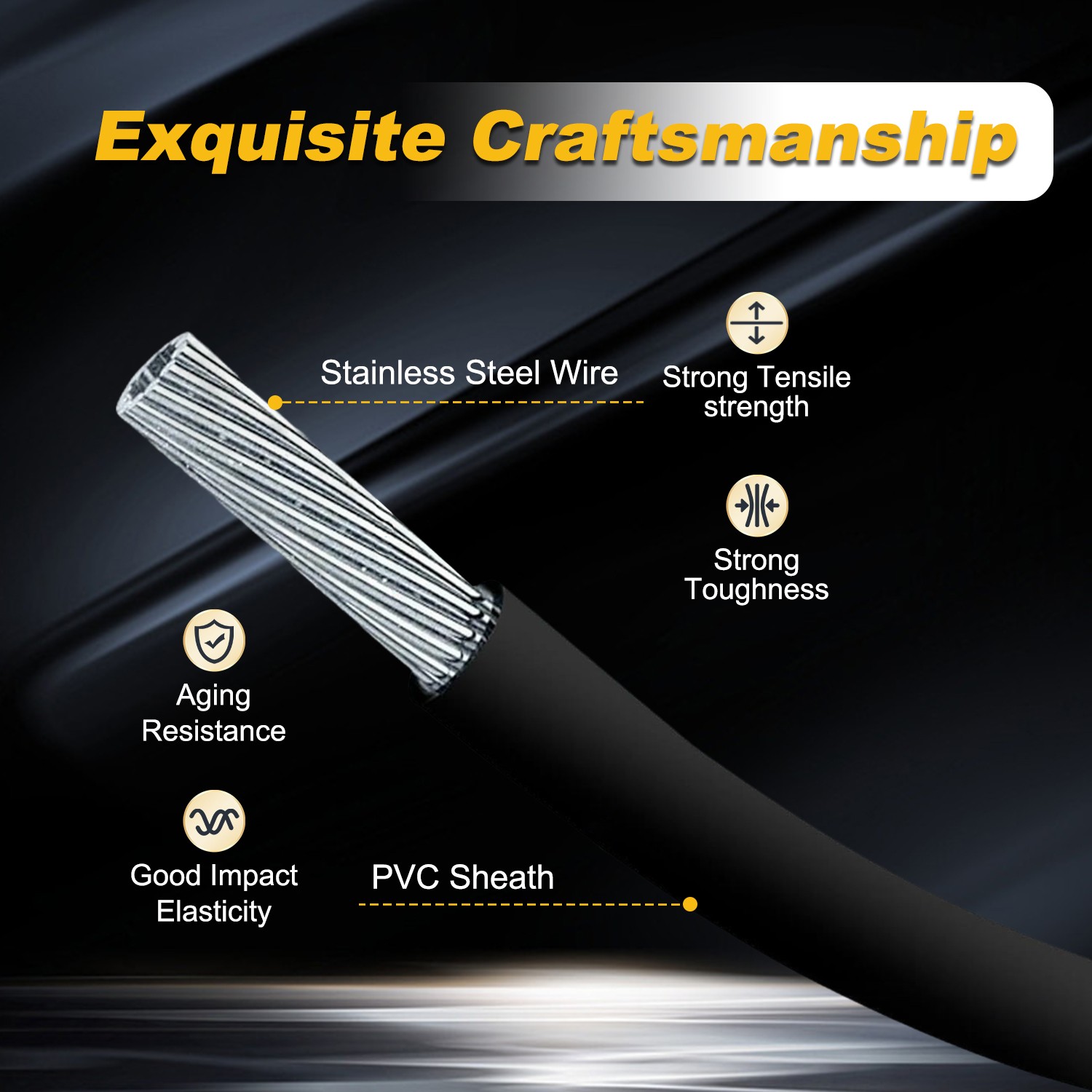 Front Driver or Passenger Side Door Handle Latch Cable for Chevrolet Silverado