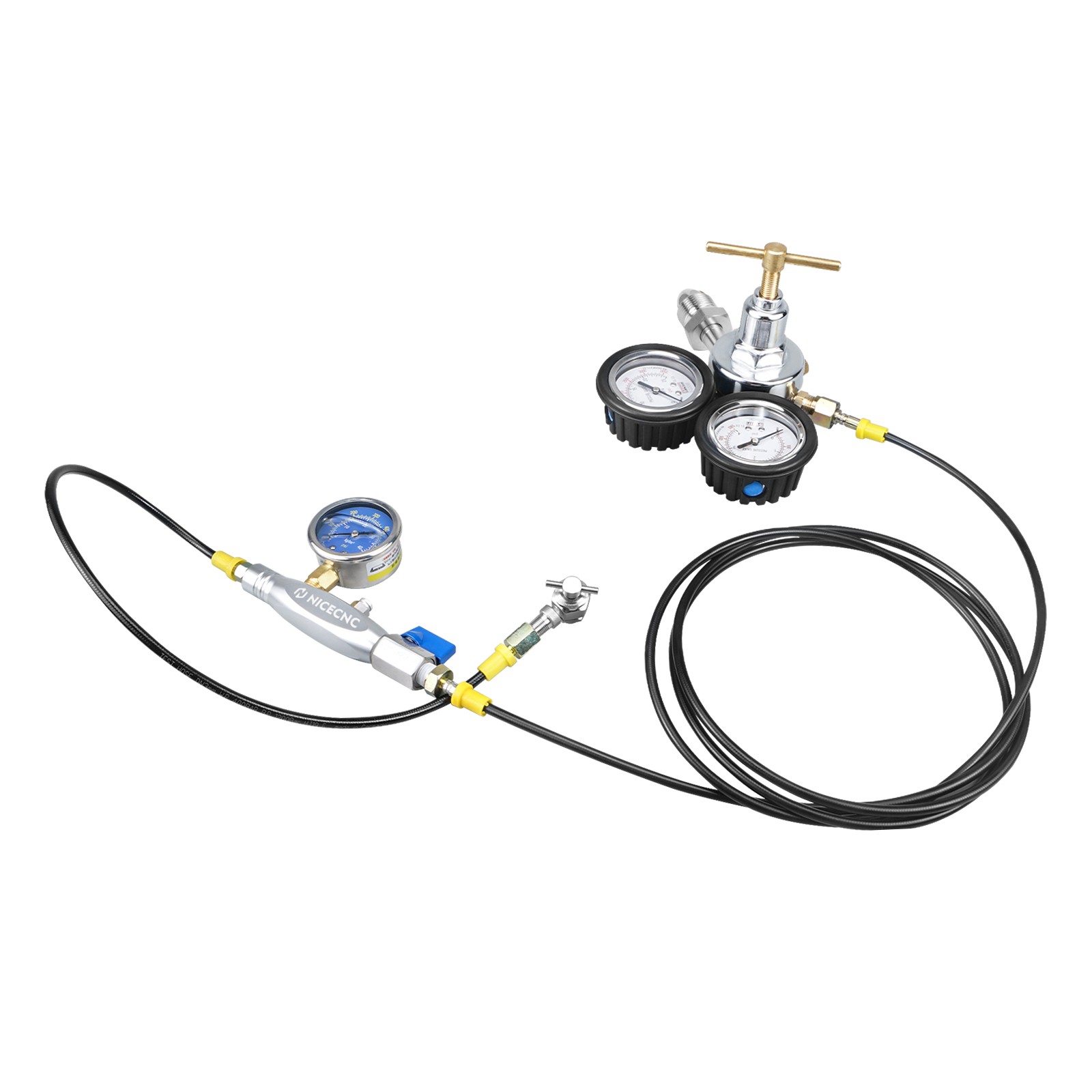 Nitrogen Shock Regulator Fill Tool w/2"Gauge Schrader Valve for RAPTOR 700