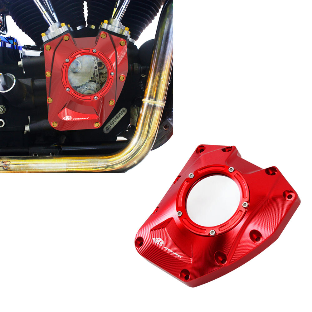 Red Engine Cover Camshaft Cover For Harley 01-17 Dyna Low Rider FXDB FXDF FXDL