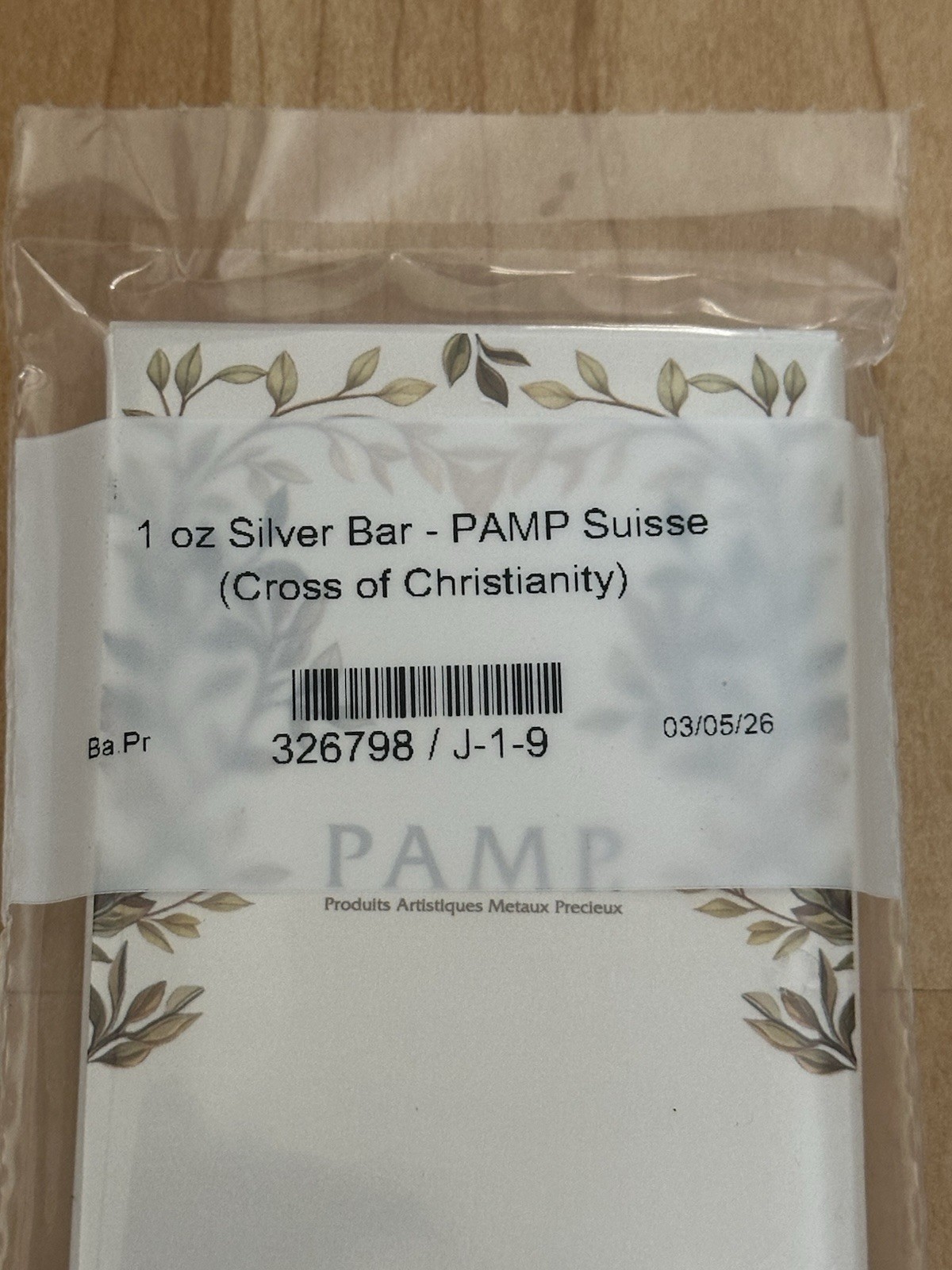 Cross of Christianity 1 oz Silver Bar PAMP Suisse 2026 Niue BOX 5000 Made SEALED