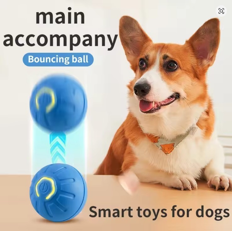 Smart Dog Toy Ball USB Electronic Interactive Pet Toy Automatic Moving Bouncing