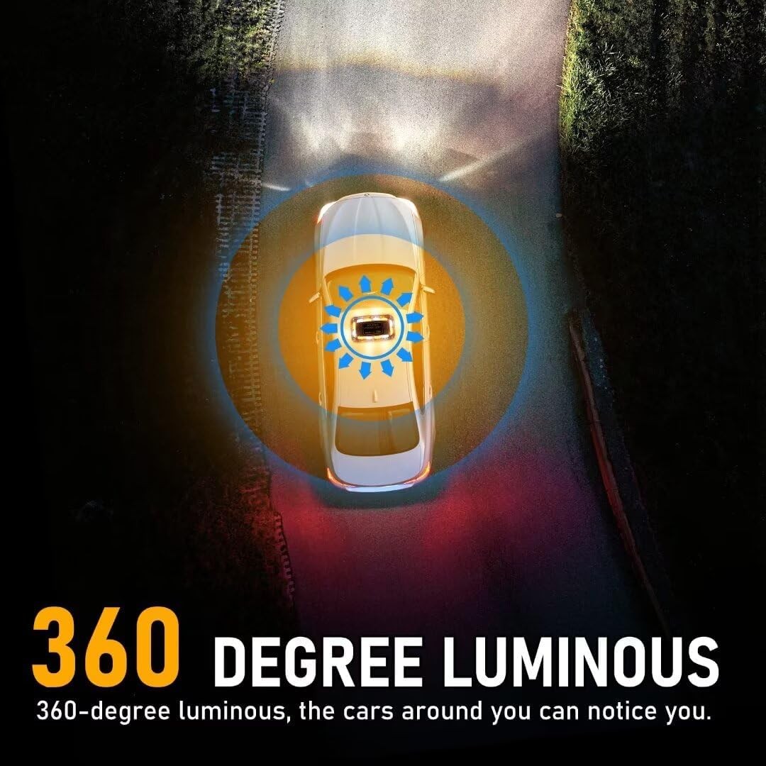 72 LED Rooftop Strobe Beacon Light Truck Safety Emergency Warning Hazard lamp