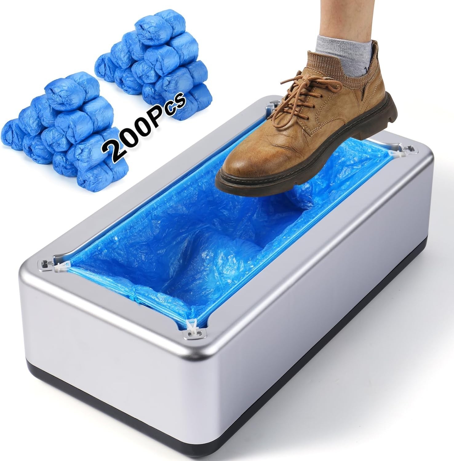 Automatic Shoe Covers Dispenser with Disposable Shoe Covers 200pcs Non Slip