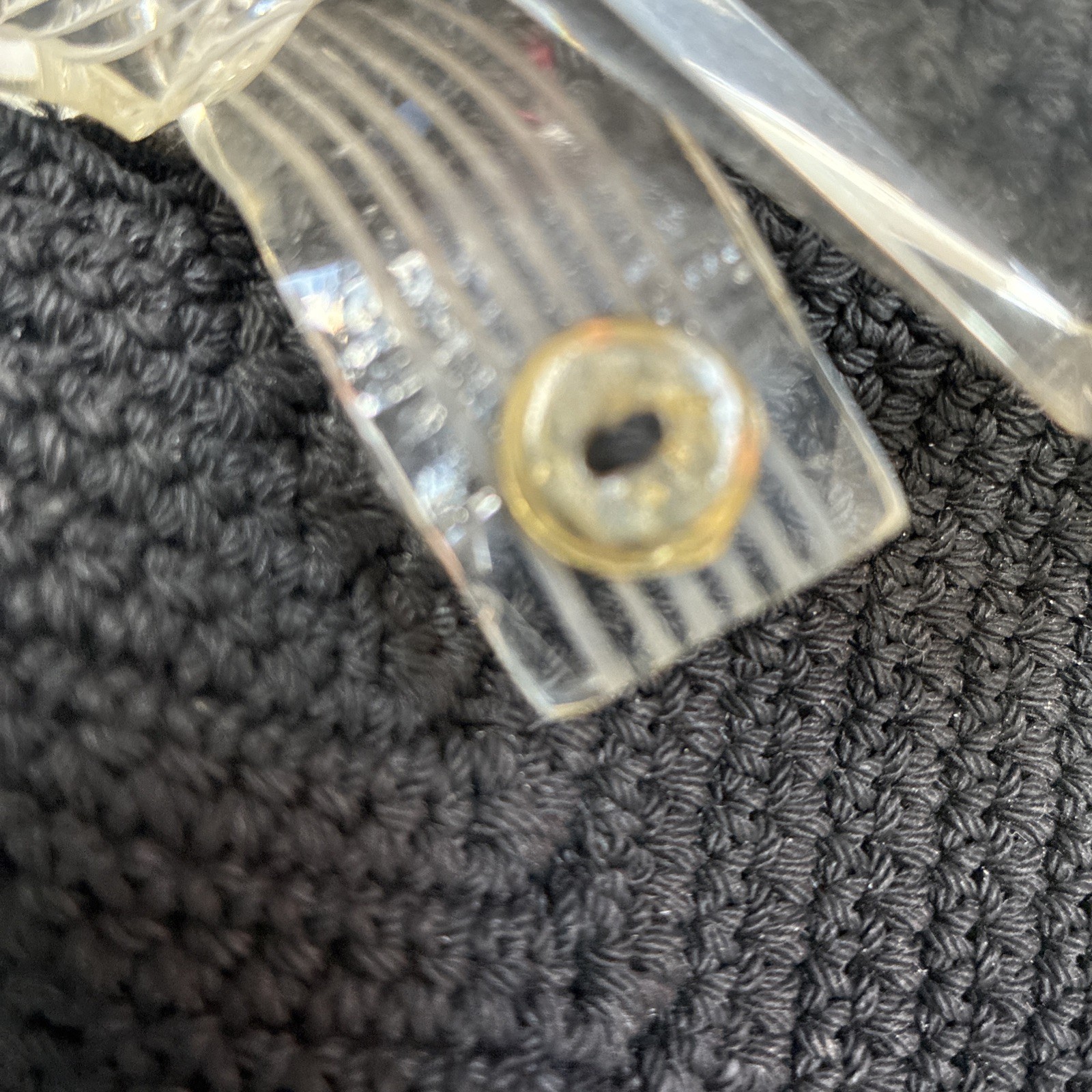 1930s Art Deco Crochet Handbag Clear Lucite Style Handle Provenance Depression