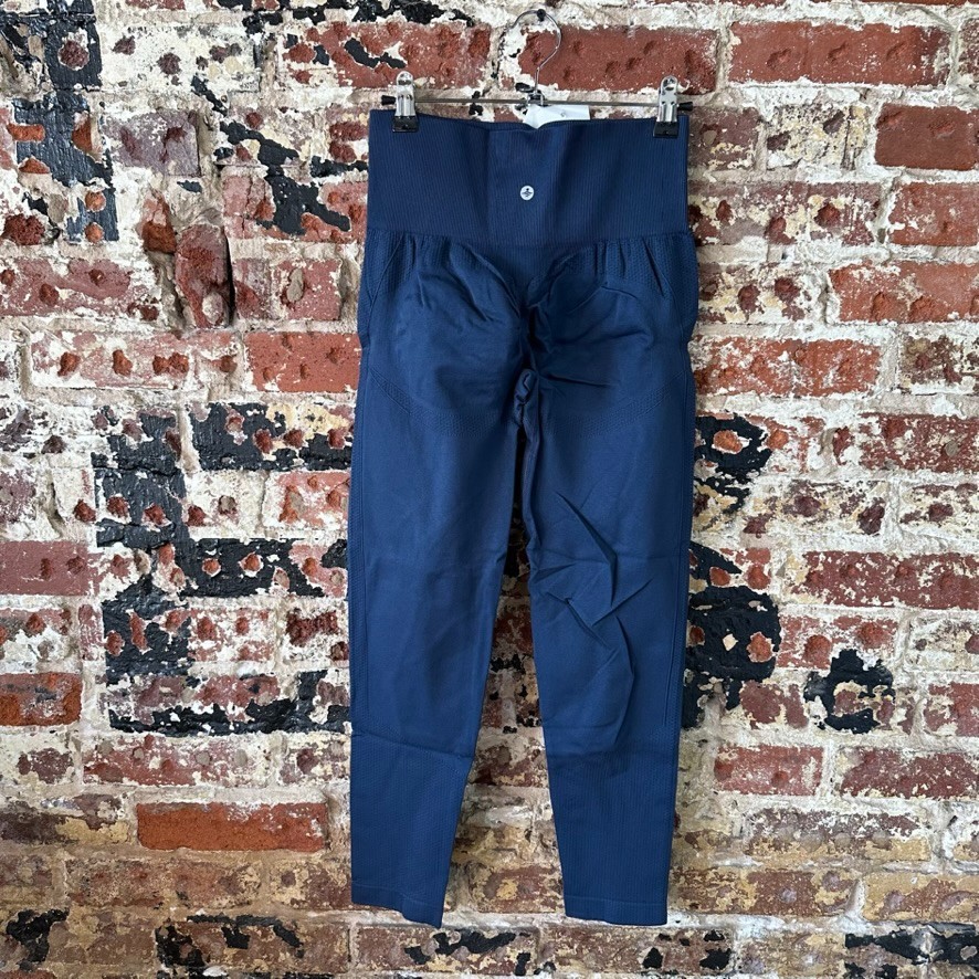 Halara Butt Lift Leggings Womens Large 7/8 Blue Length High Waist Tummy Control