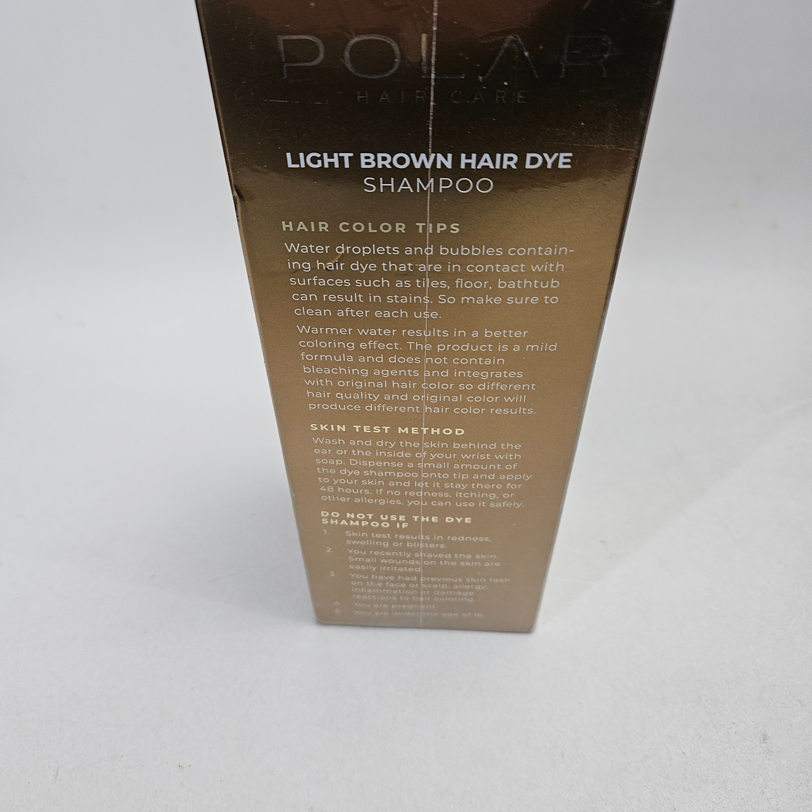 Polar Light Brown Hair Dye Shampoo Rich Color Non-toxic Care 6.7oz Natural Care