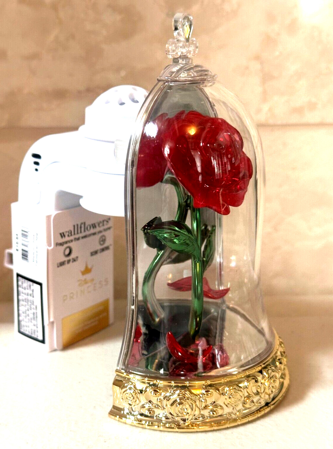 Bath & Body Works DISNEY PRINCESS BELLE ROSE Wallflower NIGHTLIGHT Plug IN FALL