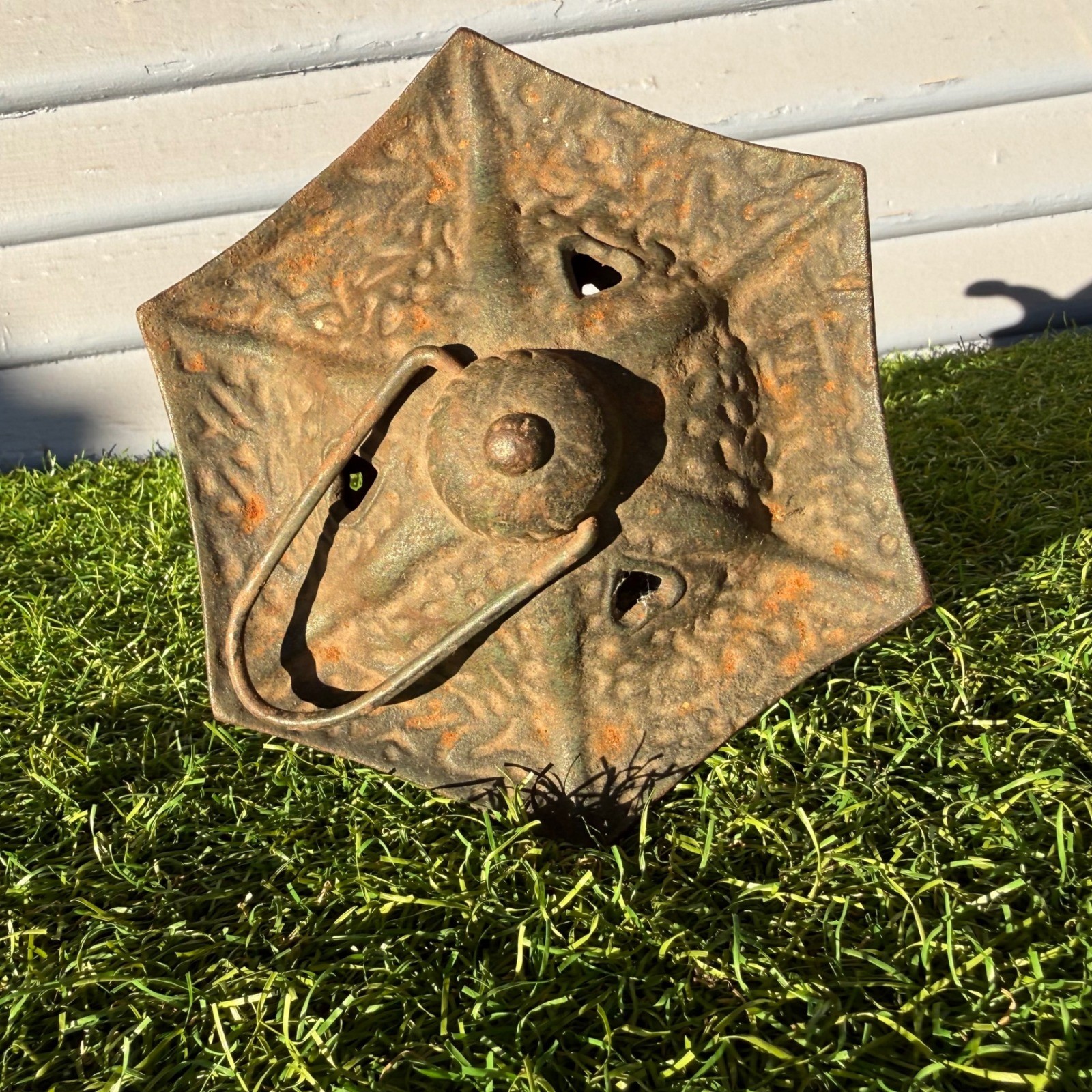 Vintage Japanese Cast Iron Pagoda Garden Candle Lantern 1940s