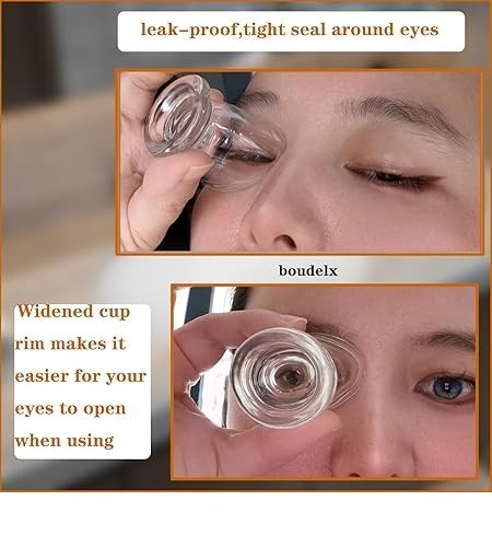 2 Pcs Glass Eye Wash Cups Eye Wash Cleaner for Eye Rinse,Portable Eye Care Tools