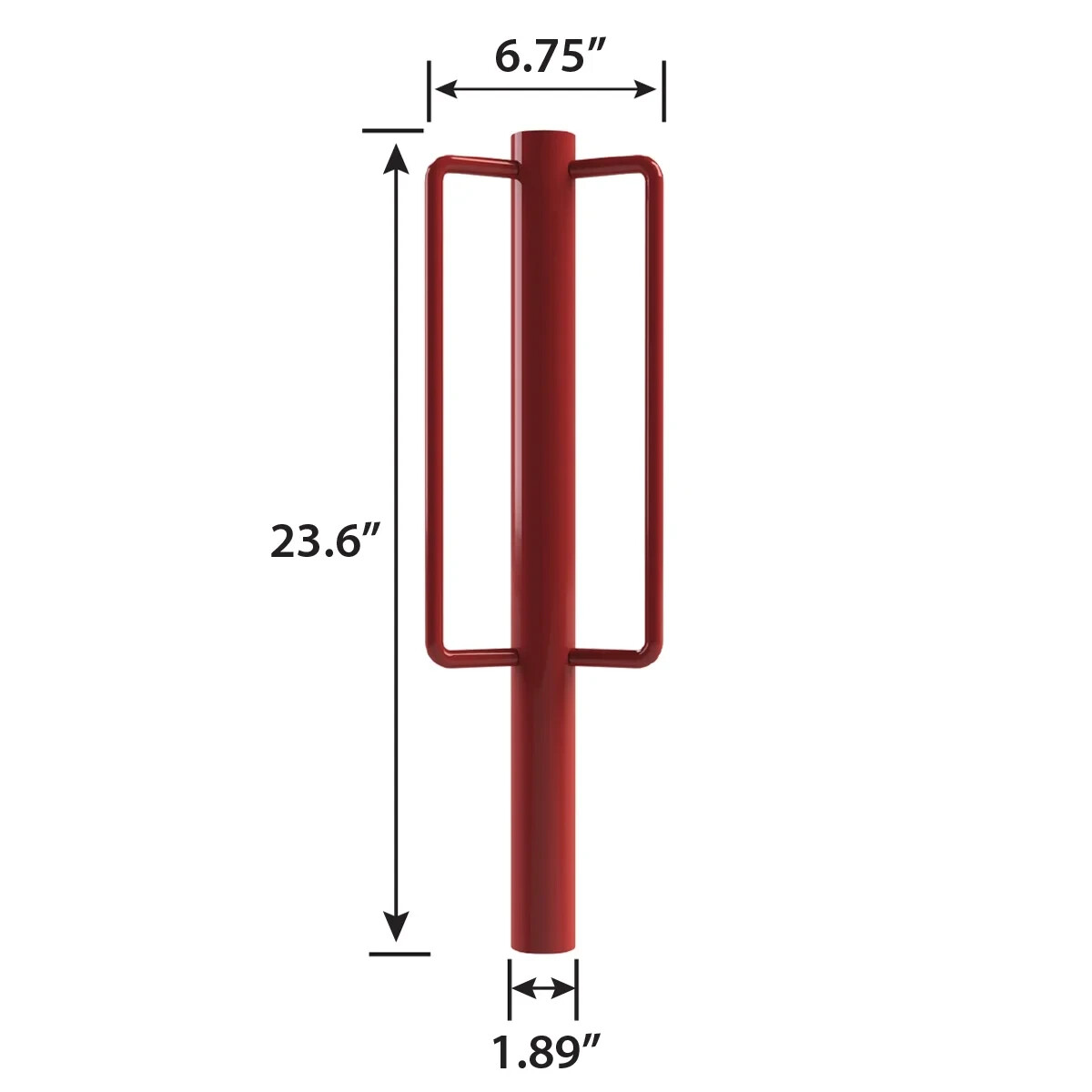 Expert Gardener Powder-Coated Steel U-Post Driver, Red  (for smaller posts READ)