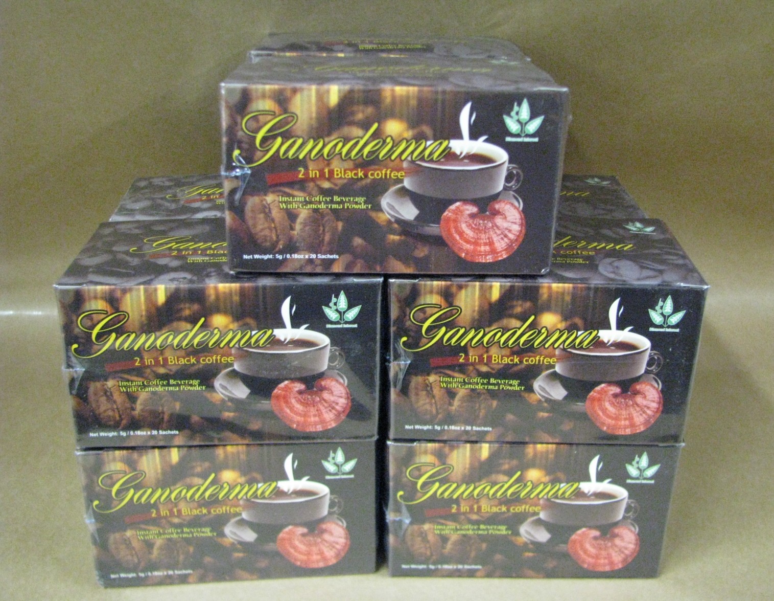 Ganoderma Coffee 2-1 Classic Black Healthy Coffee - 10 Boxes (200 pks)