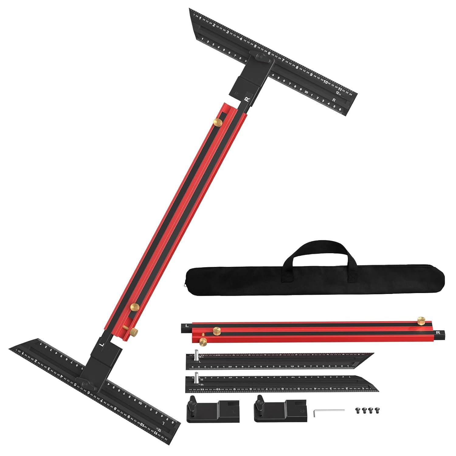 Stair Tread Template Tool Aluminum Alloy Stair Measuring Tool 23"-65" Length