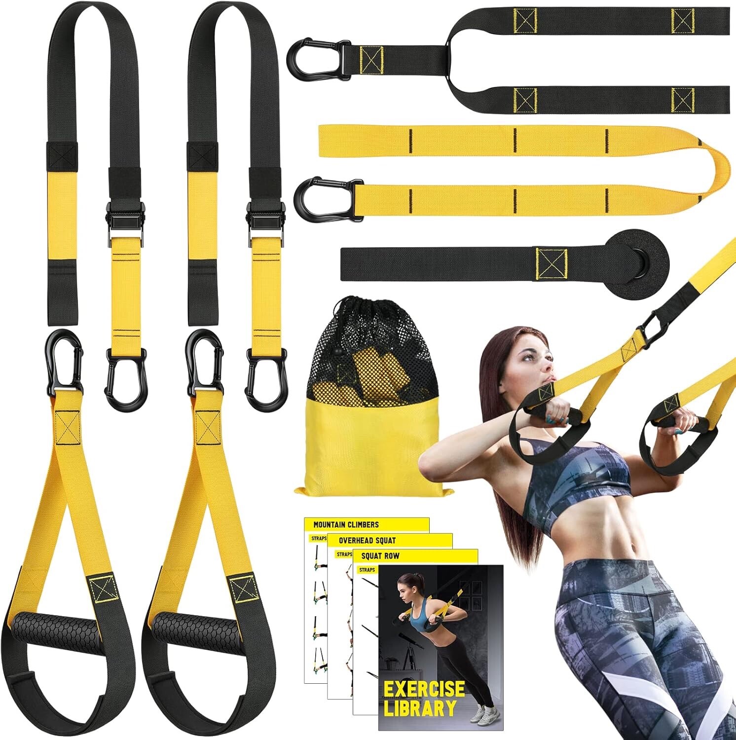 Home Resistance Training Kit with Handles, Door Anchor Heavy Duty Exercise Bands