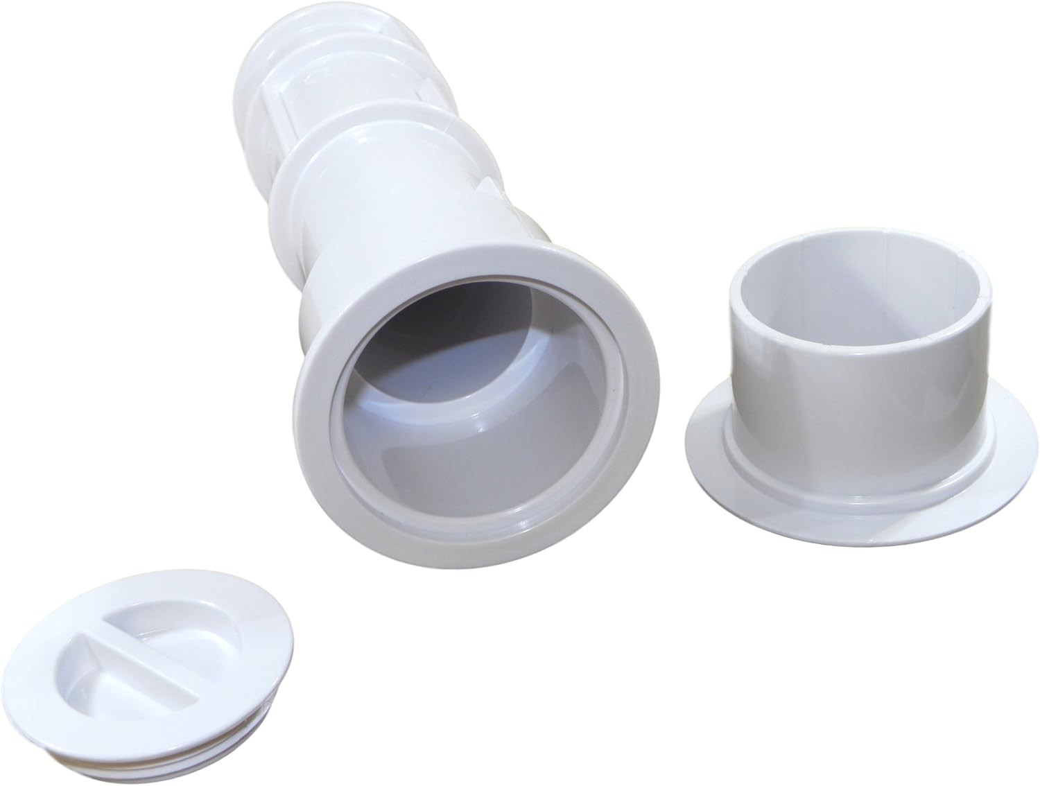 Umbrella Stand W/Sleeve & Cap 7In White Portable Pool Patio Accessory