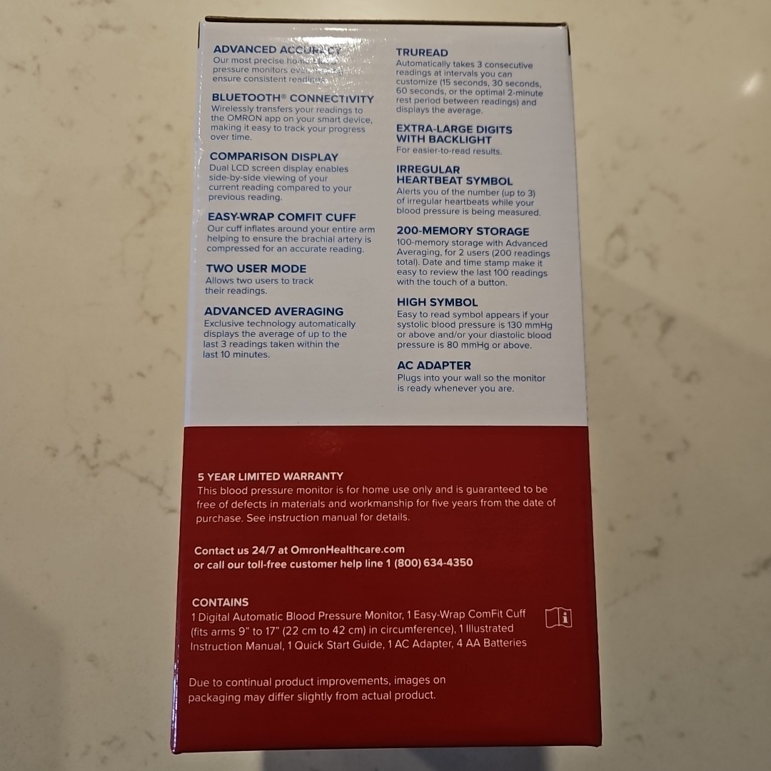 Omron 10 Series BP7450 Upper Arm Blood Pressure Monitor - Black