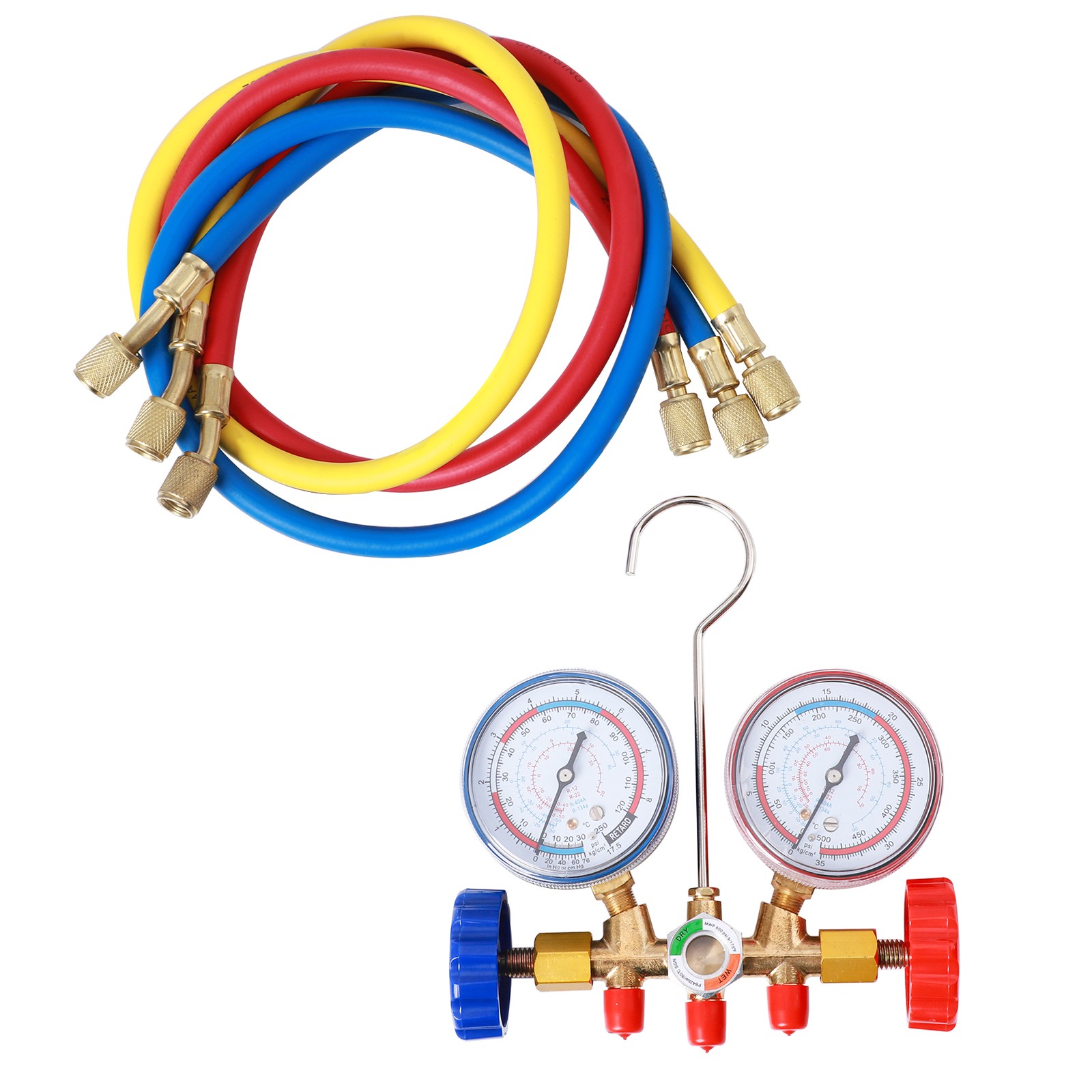 A/C Manifold Gauge Set for Refrigerant HVAC Refrigeration Charging Service