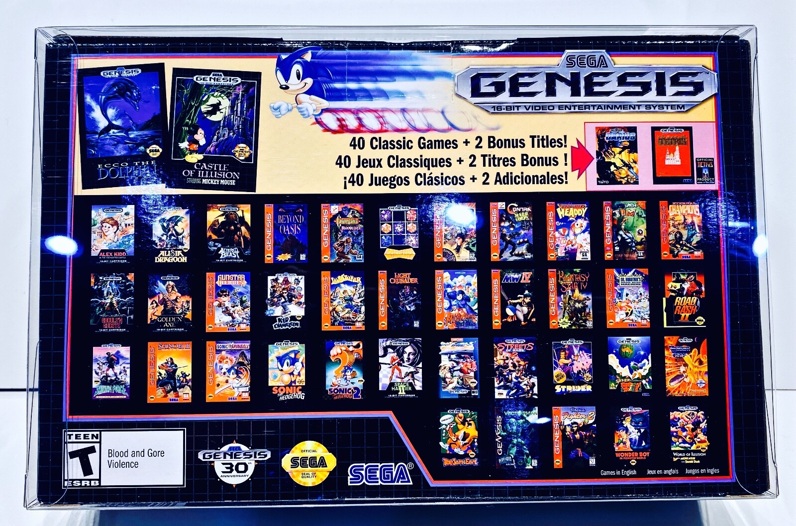 1 Box Protector for SEGA GENESIS MINI Console Clear Display Case Classic