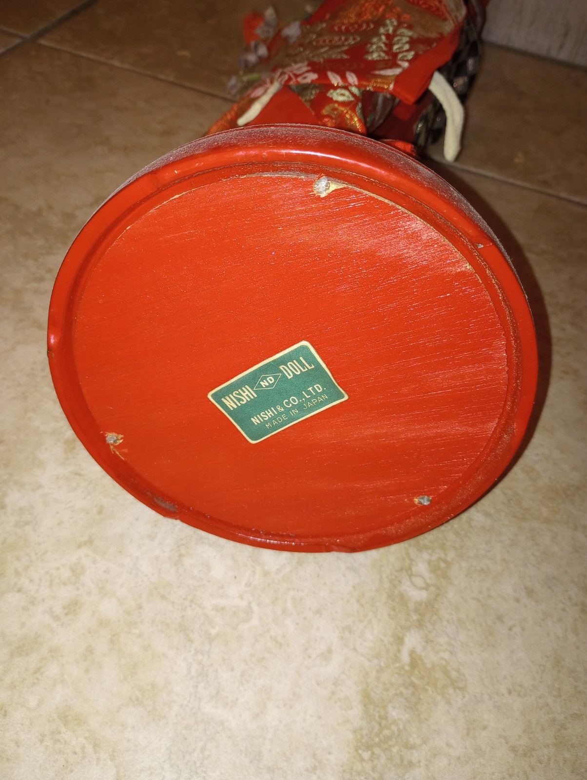 Vintage Nishi & Co. Japanese Geisha Musical Rotating Base