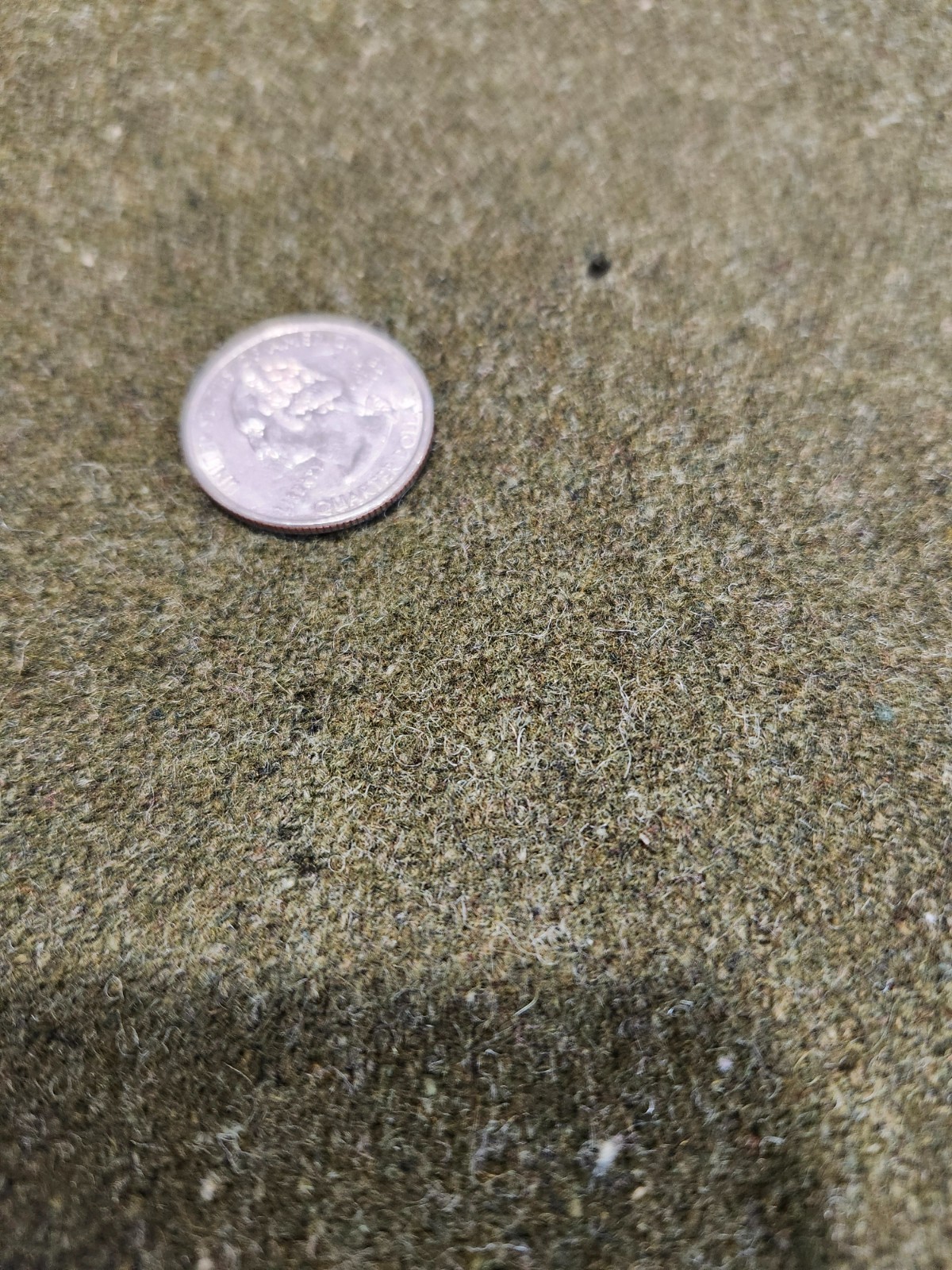 Authentic Vintage US Army 100% Wool Blanket 66in x 84in Olive Green 1960's