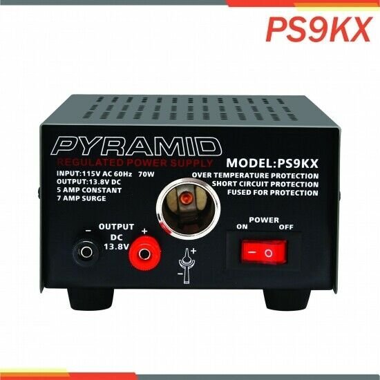 Pyramid PS9KX Bench Power Supply, AC-to-DC Power Converter with car Power Outlet