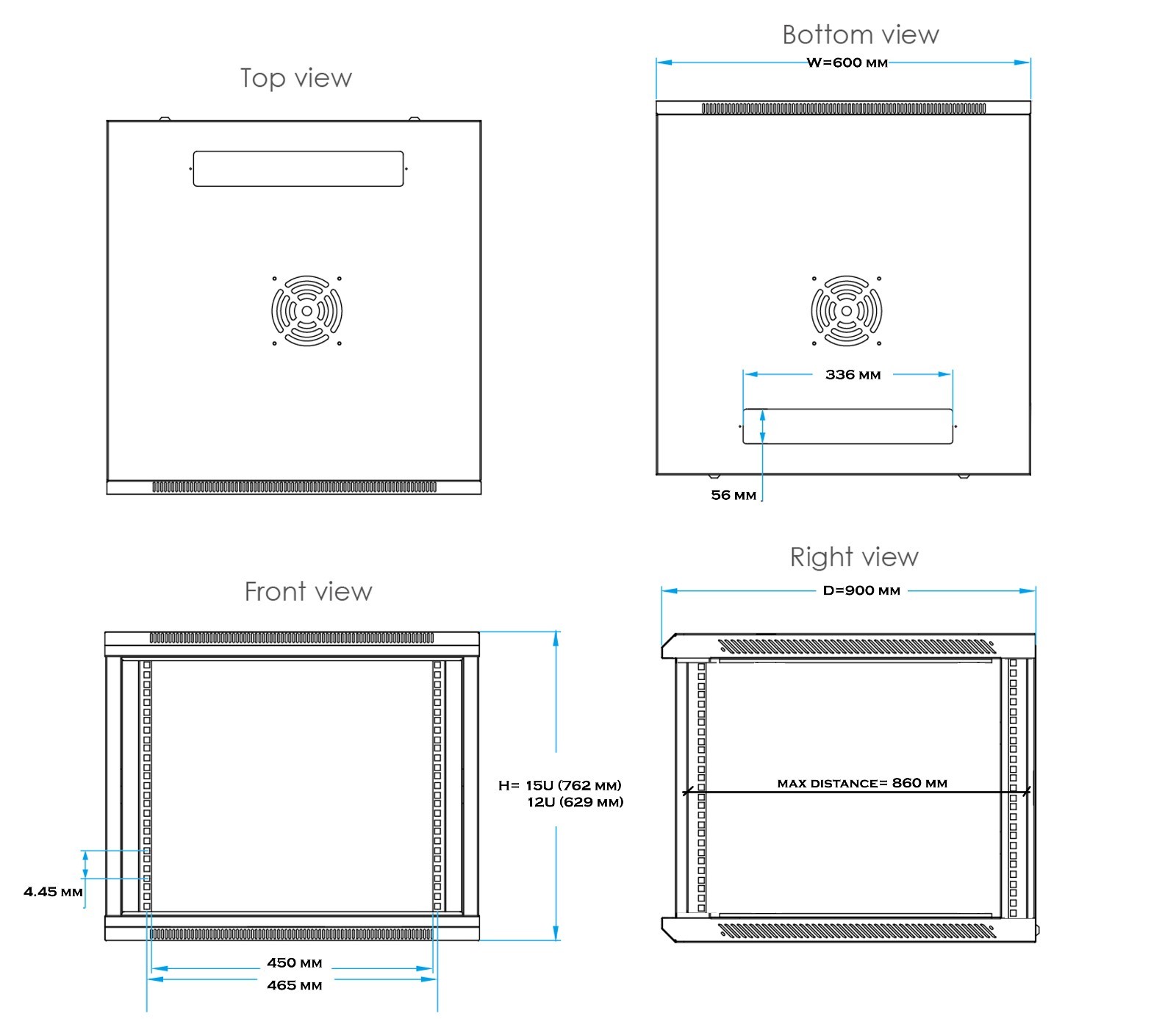 12U 35" Deep Server IT Network Enclosure Rack Cabinet FITS MOST SERVER EQUIPMENT