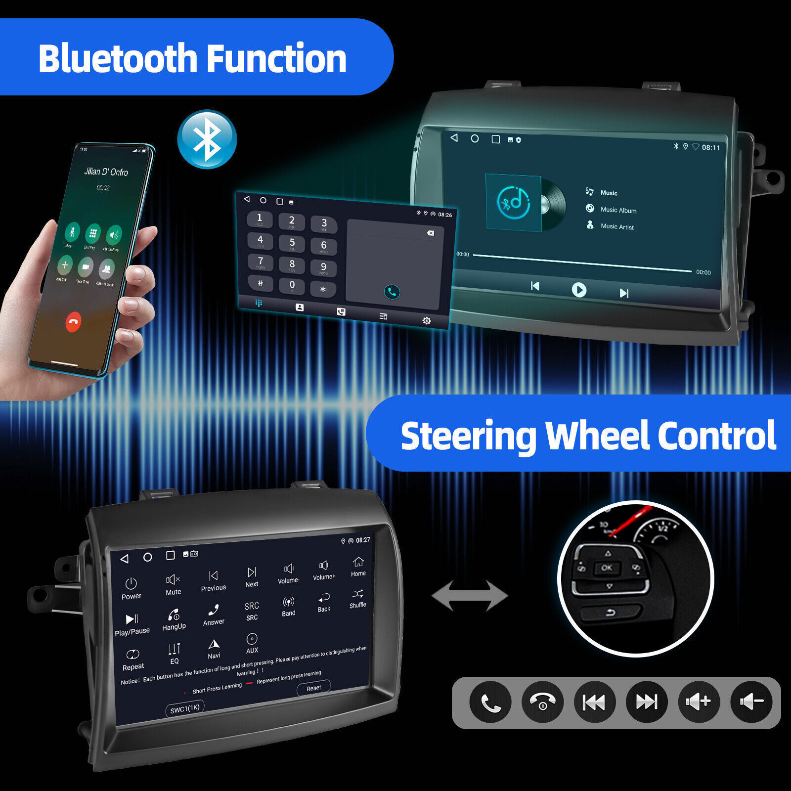 Android 13 Apple CarPlay For Toyota SIENNA 2004-2010 Car Stereo Radio GPS Navi