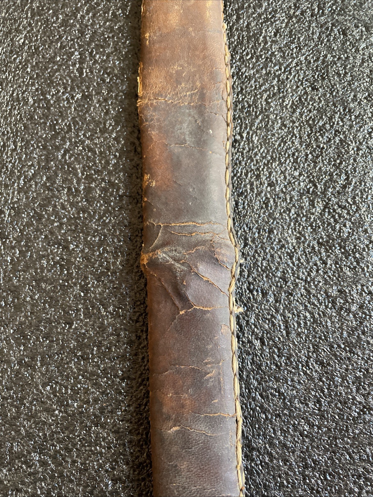 ORIGINAL WWII WW2 JAPANESE SWORD LEATHER SCABBARD COVER FOR PARTS OR REPAIR