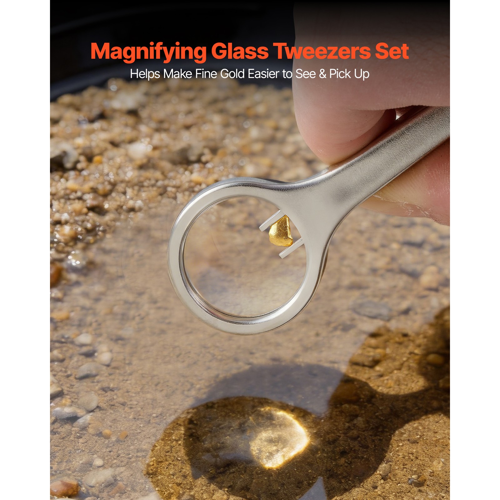 Uimoso 19 PCS Gold Panning Kit with 10 & 14 in Pans, New