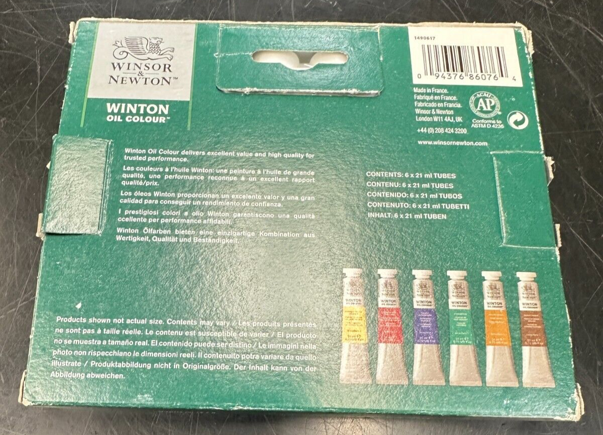 Winsor & Newton Winton Oil Colour Tube Set - 6 X 21ml #1490617