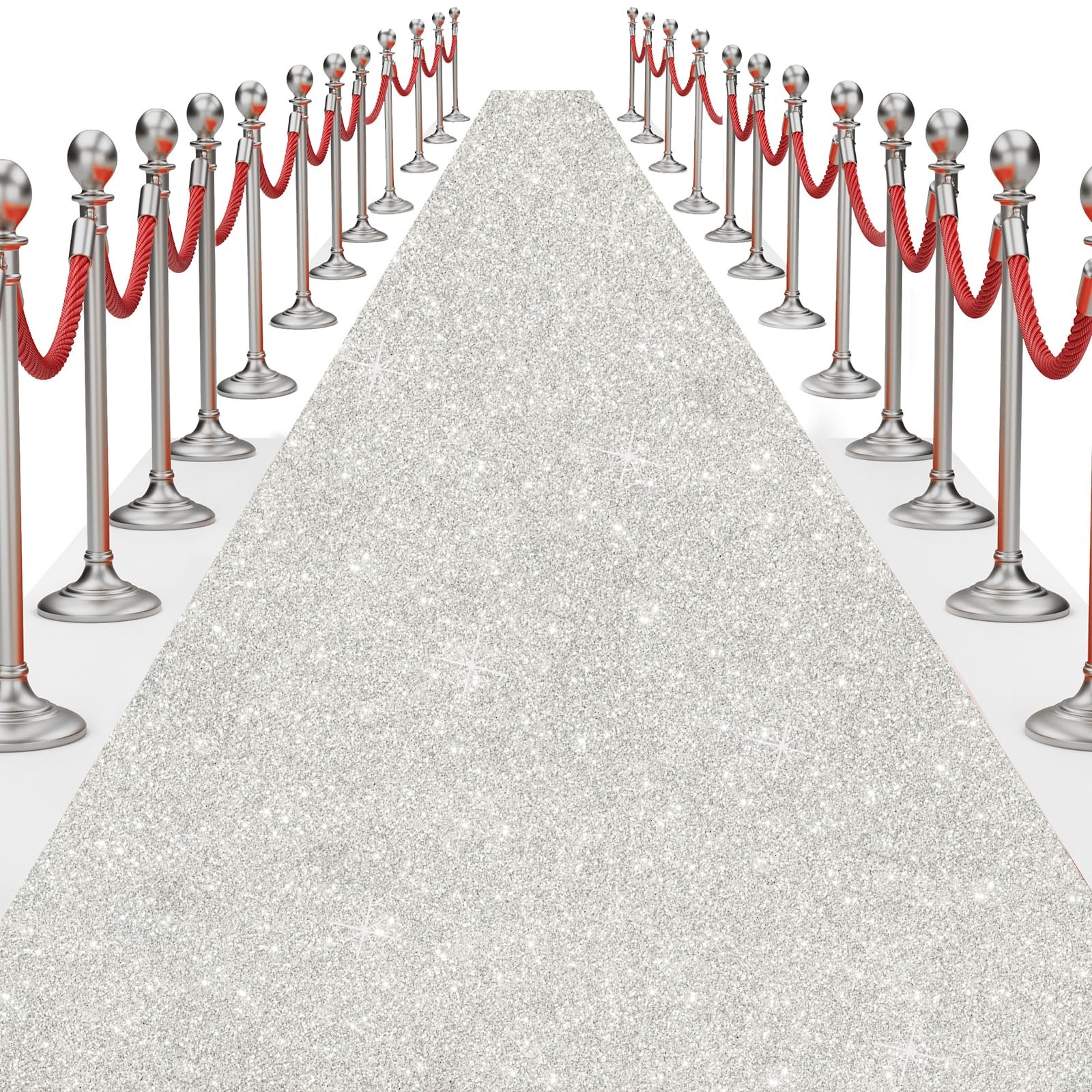 Alfombra de pasillo con purpurina fiestas, tela no tejida de 200 g/m² de grosor