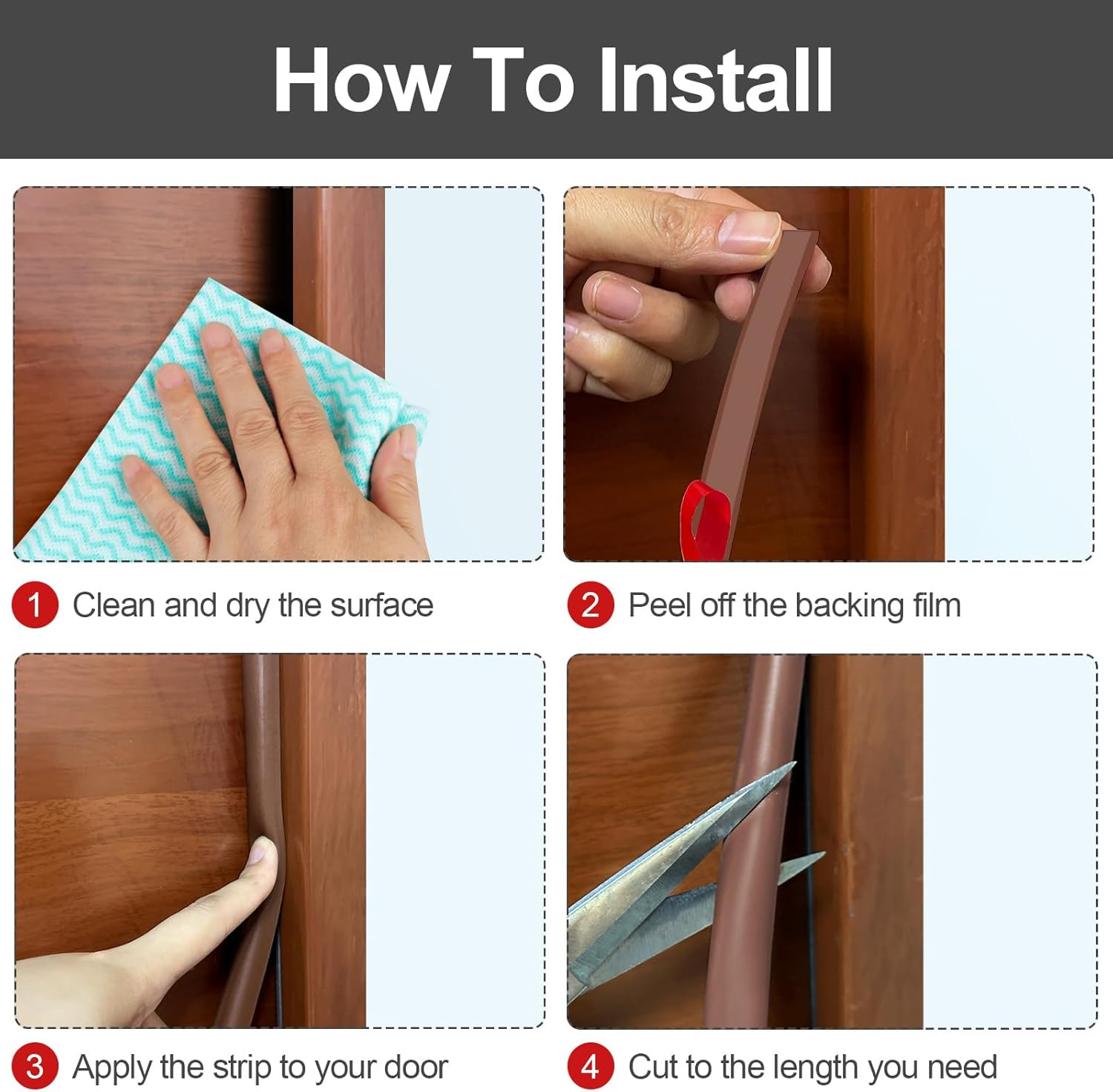 Silicone Weather Stripping Door Seal Strip Large Gaps 9/16"Wx15/32"x19.7' ft. L