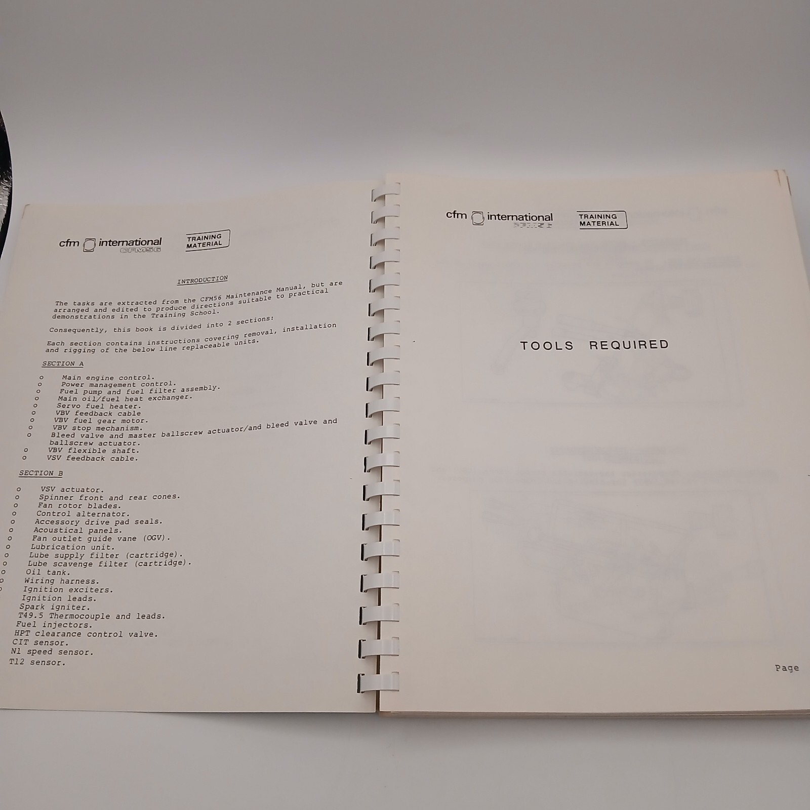 Vintage CFM International CFM56 Line Replaceable Units Students Notebook Manual