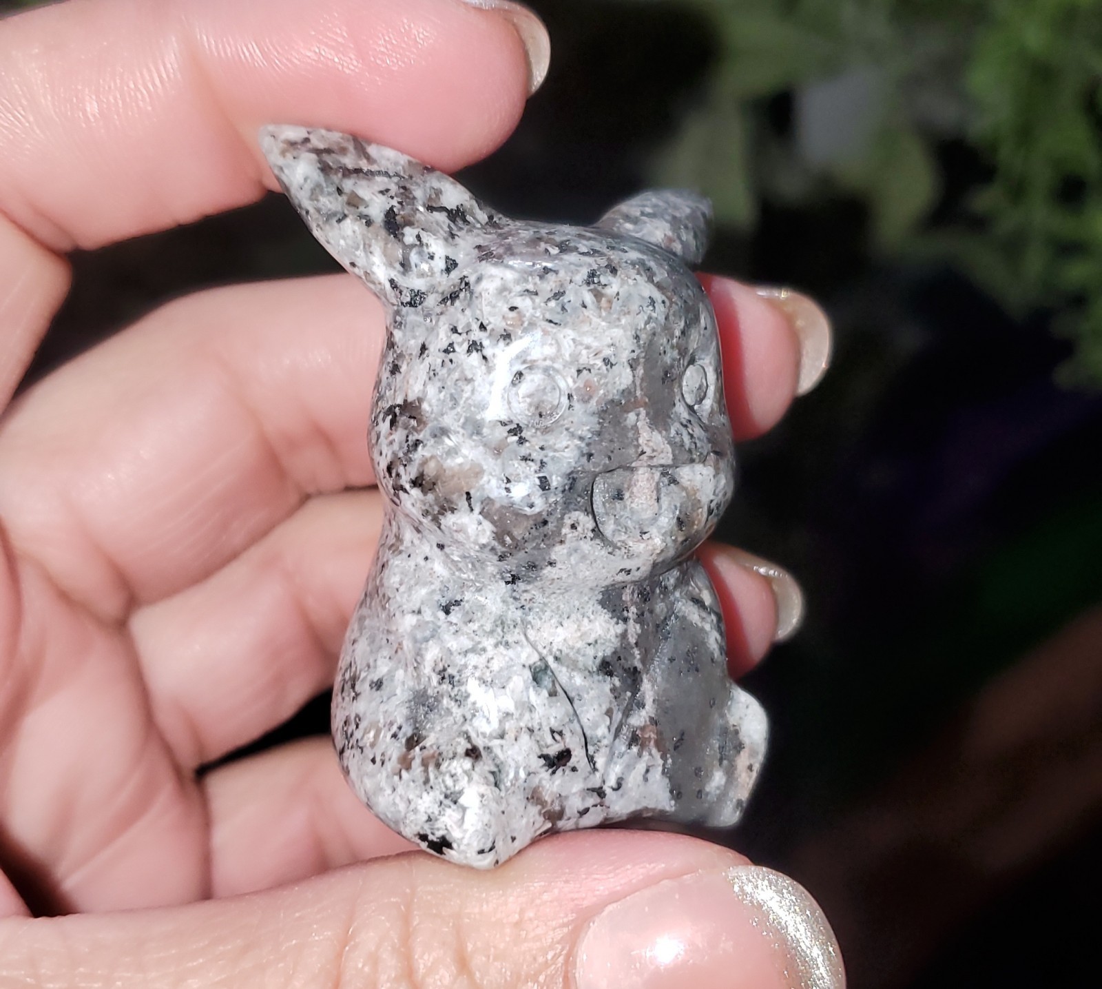 Natural Polished Yooperlite Pikachu Carving 66g