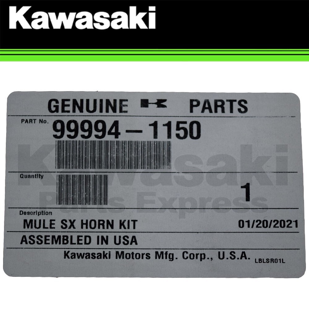 NEW 2017-2024 GENUINE KAWASAKI MULE SX HORN KIT 99994-1150