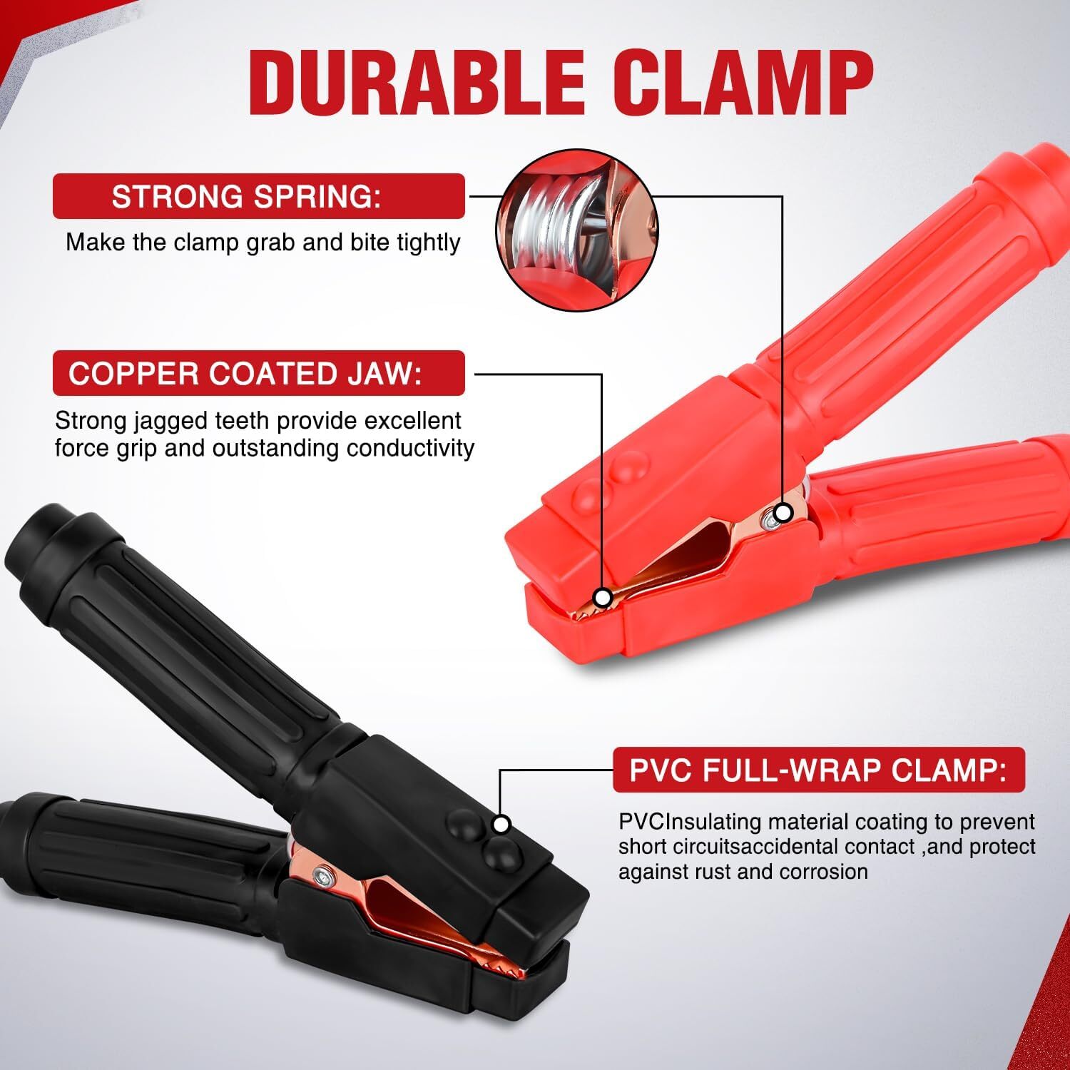 Nilight Jumper Cables for Car Battery 0Gauge 30FT Booster Cable Heavy Duty 1000A