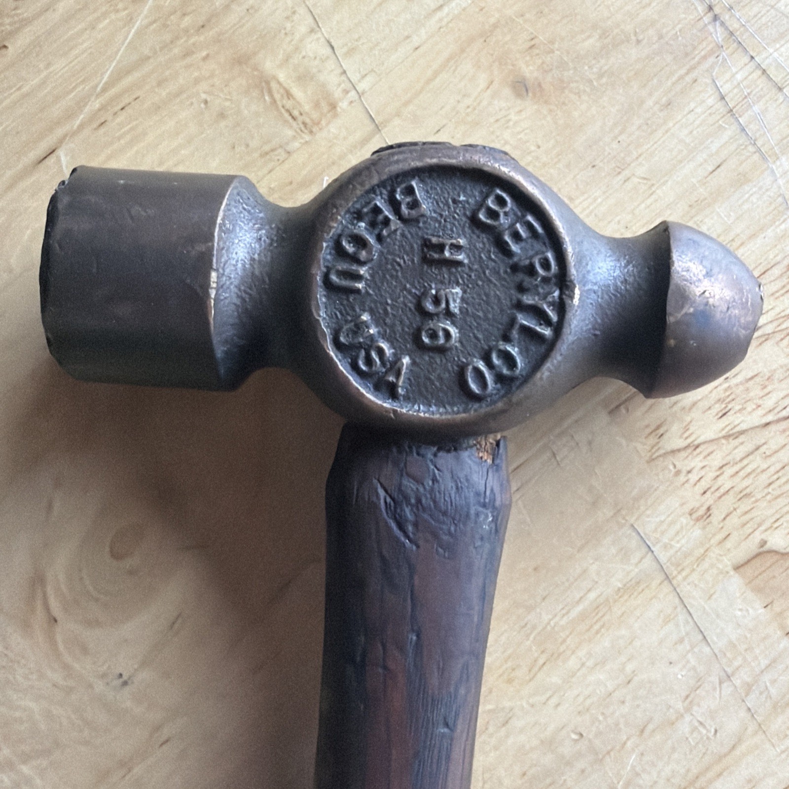 Berylco Non Sparking Ball Peen Hammer 24 oz Ounce H56 Made in USA READ!