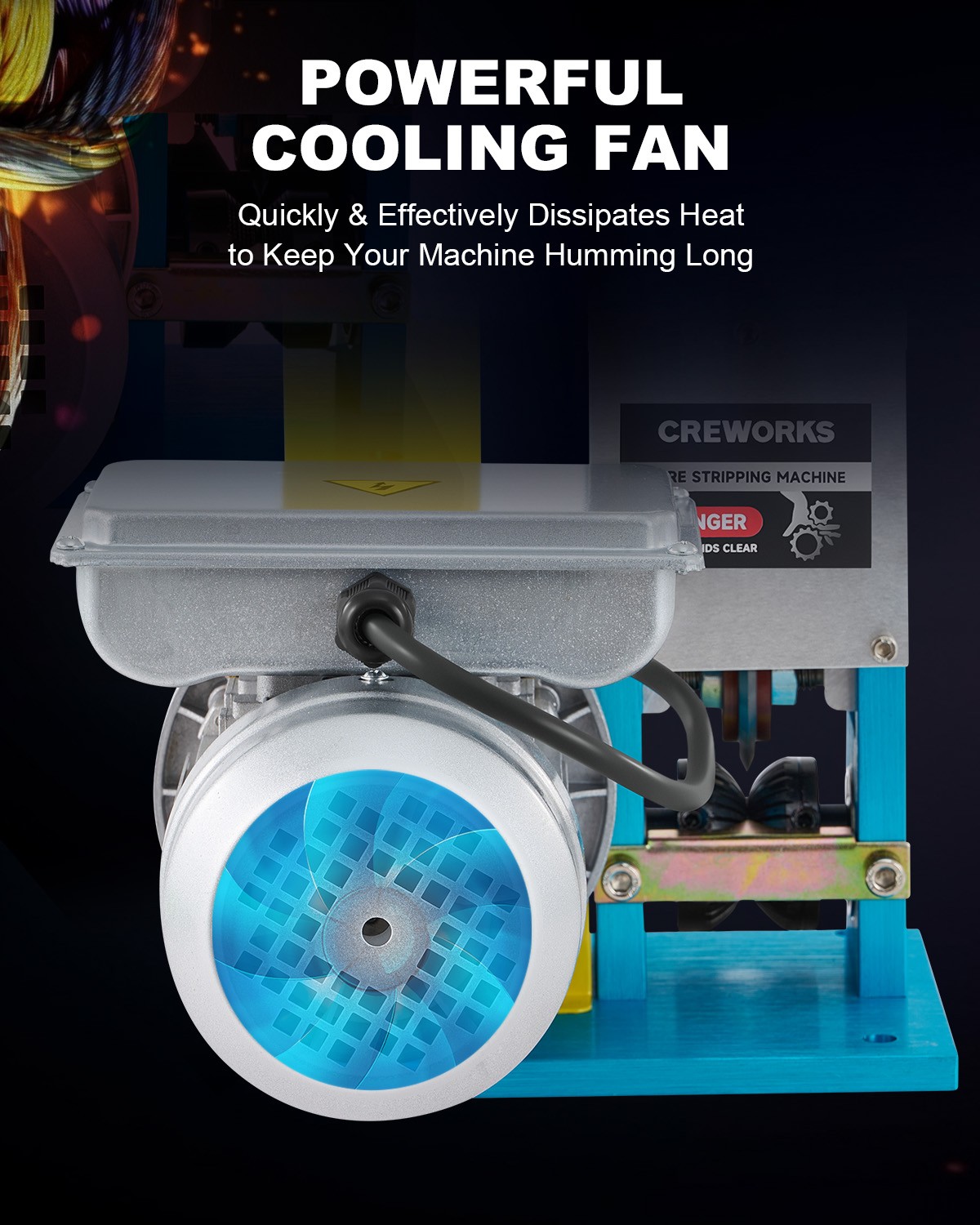 CREWORKS Electric Wire Stripping Machine max 1.18 in Automatic Copper Stripper