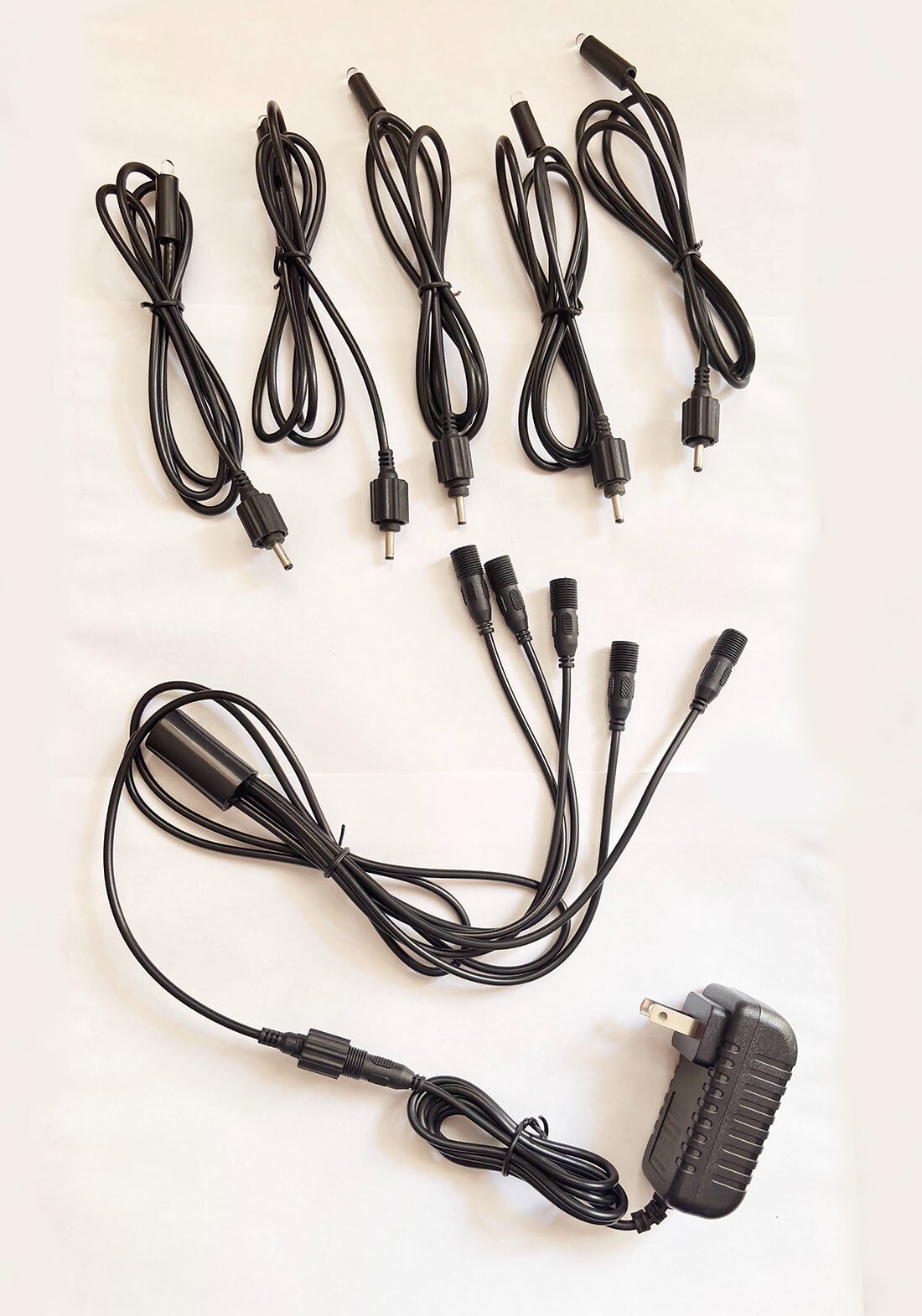 5pcs Underwater Warm white LED Light Fountain Fish Pond Water Garden US Adapter