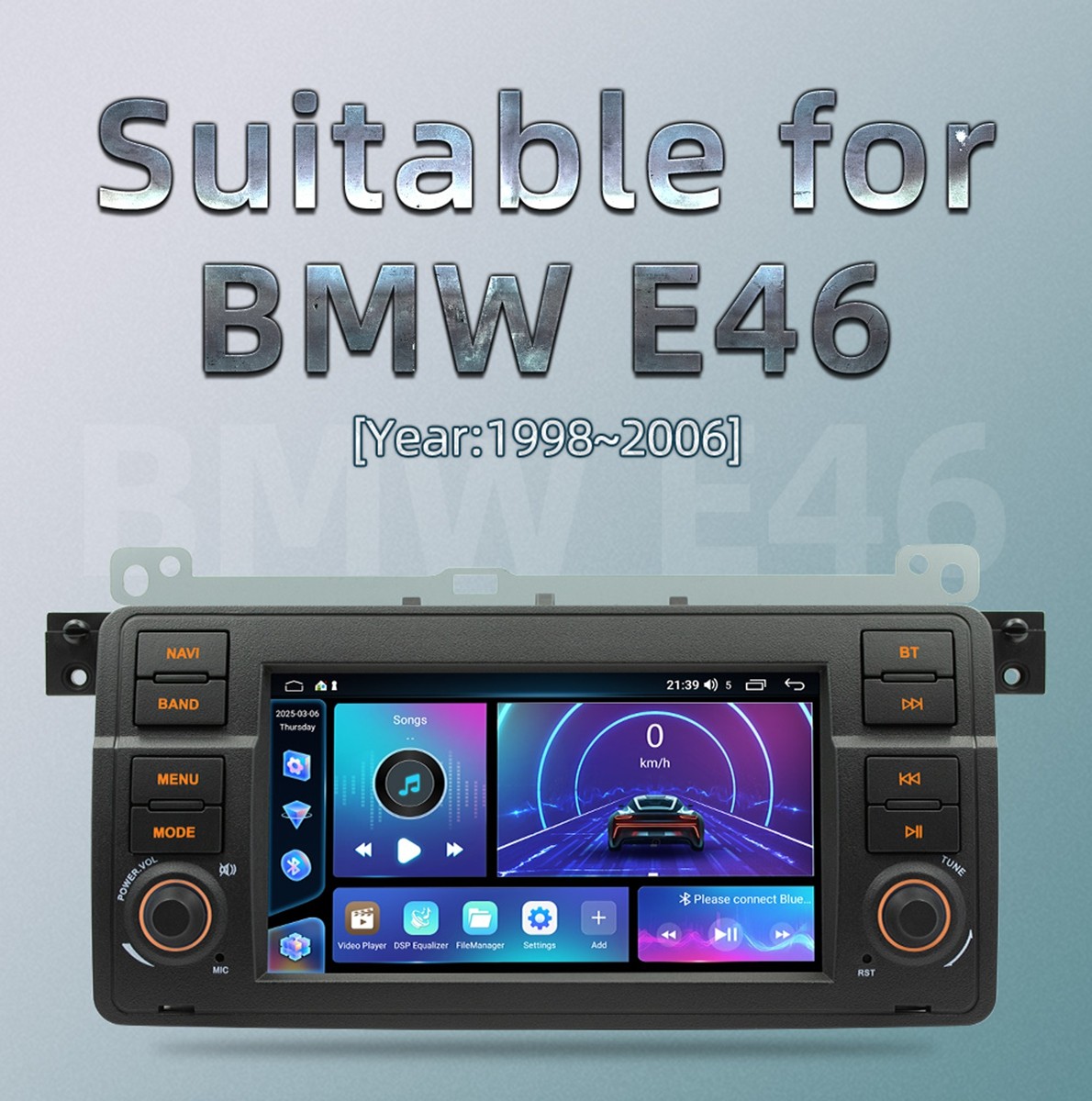 New Android 13 Car Stereo Radio GPS for BMW E46 M3 318/320/325/330/335 1998-2006