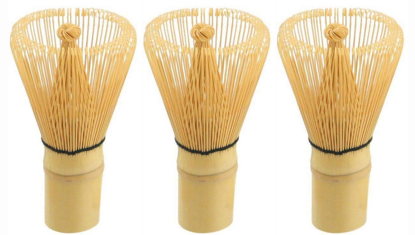 3 Pack Bamboo Matcha Whisk Japanese Ceremonial Chasen Green Tea 100 Prong 2200x3