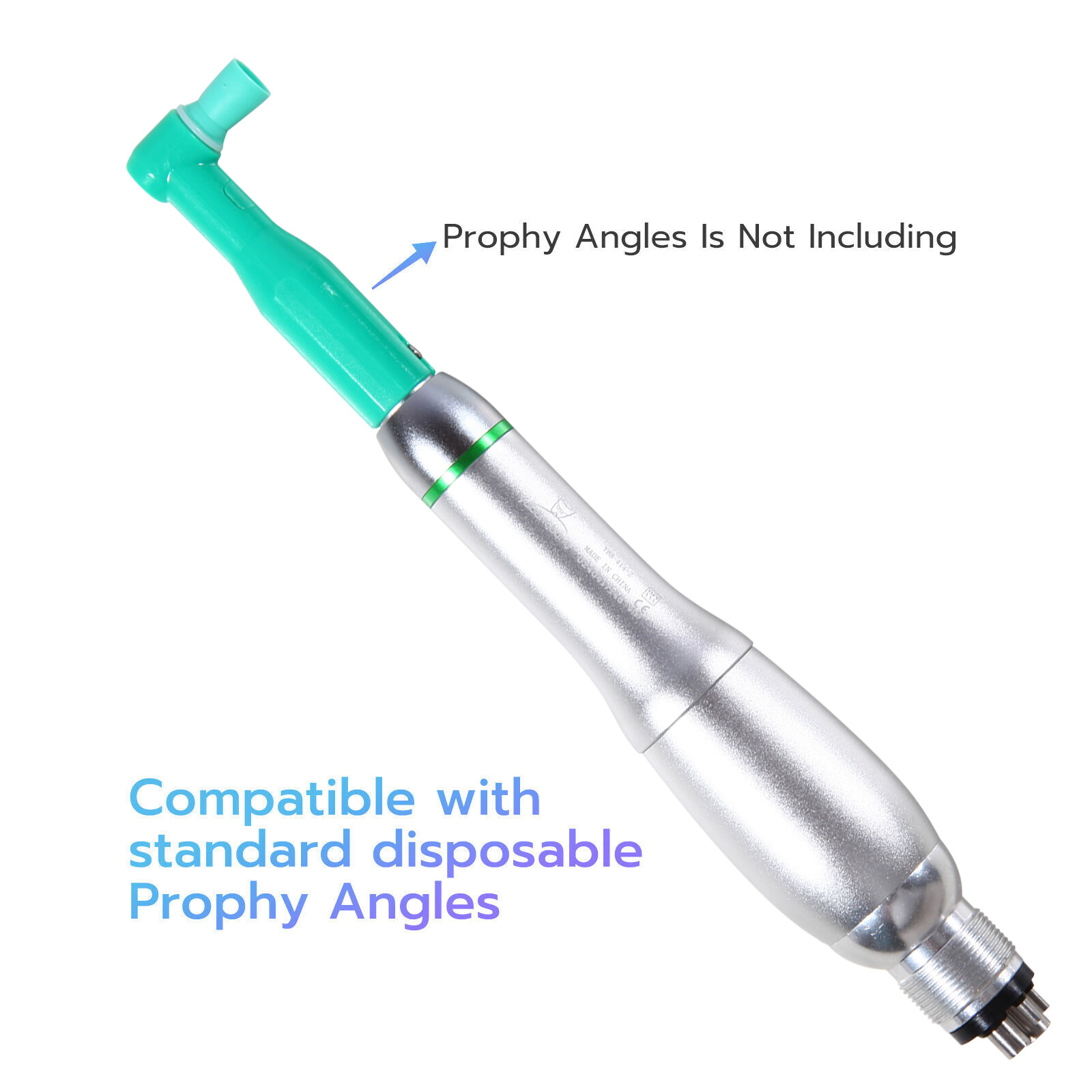 Dental Hygiene Prophy Handpiece Air Motor 4Holes & 4:1 Nose Cone 360° Swivel