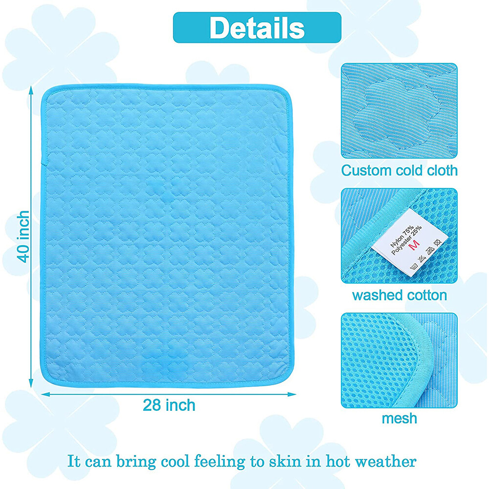59"x39.3" Large Pet Cooling Mat Cool Summer Pad Cushion Dog Cat Puppy Blanket