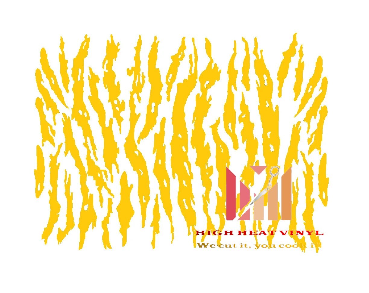 High Heat Duracoat Vinyl Firearm Stencil 10" x 12" -Vietnam Tiger stripe styling