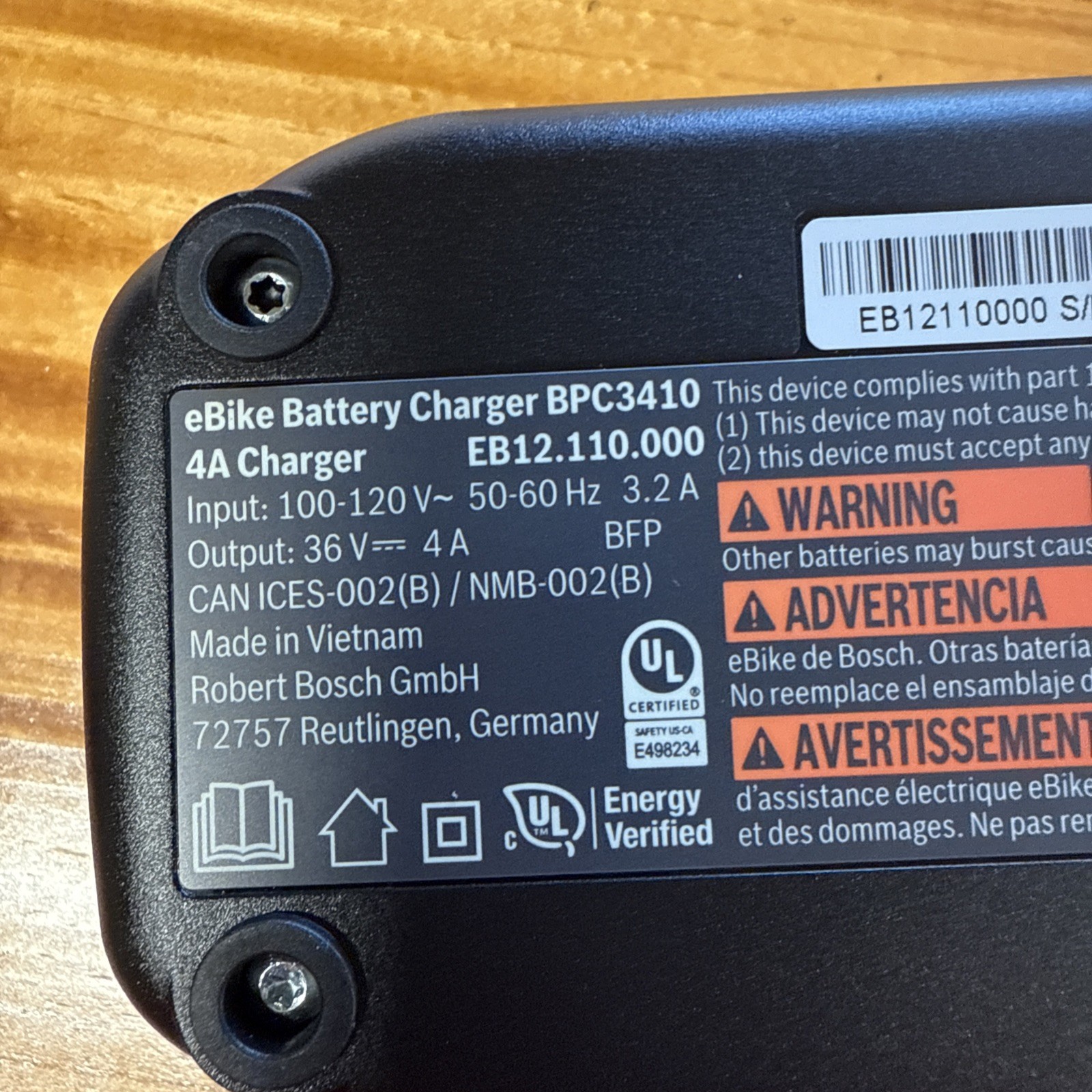 Bosch 4A 100-120v Smart System Charger Read Description (nw)