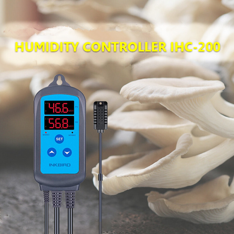 Inkbird Humidity Controller 10A Humidifier Humidistat Mushroom Grow Kit Seedling
