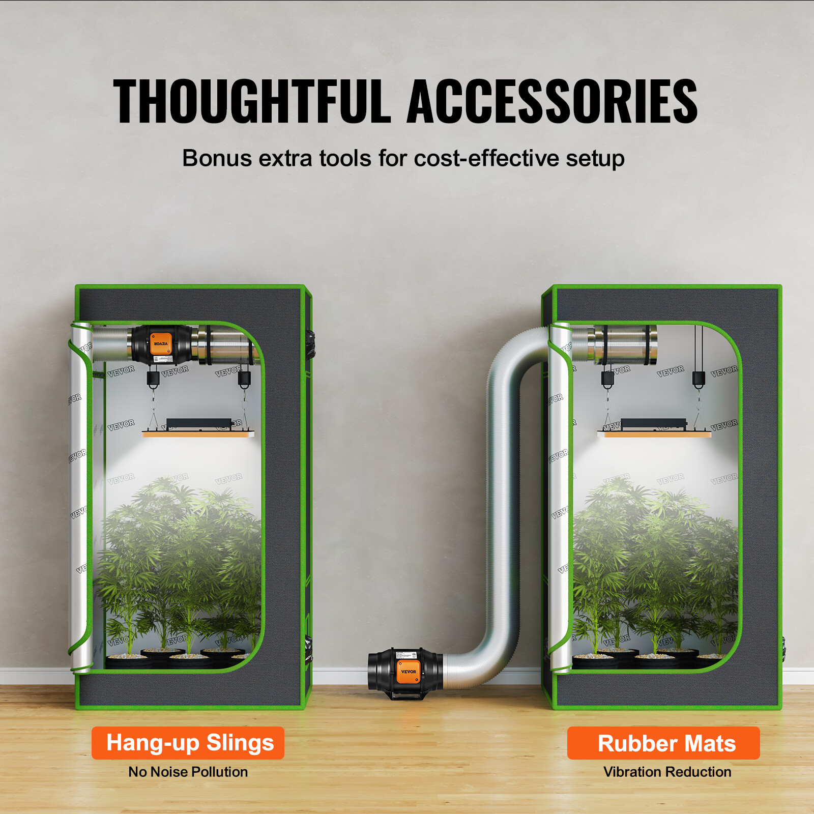 VEVOR 6 Inch Inline Duct Fan HVAC Exhaust Blower Kit, Variable Speed