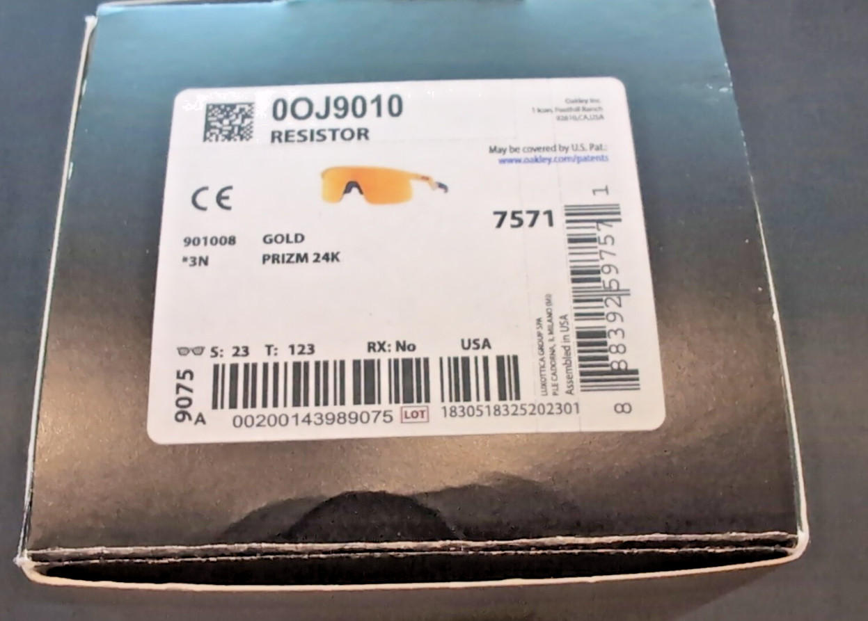 Oakley Resistor Youth Sunglasses Olympic Gold Frame Mahomes 24K NEW, NO BOX